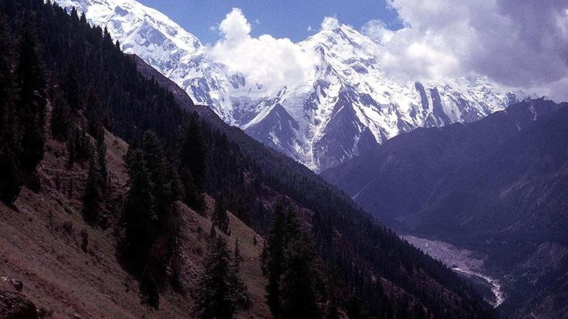 The Nanga Parbat mountains in northern Pakistan in 2003. Gunmen shot dead at least nine foreign tourists overnight at a base camp there.