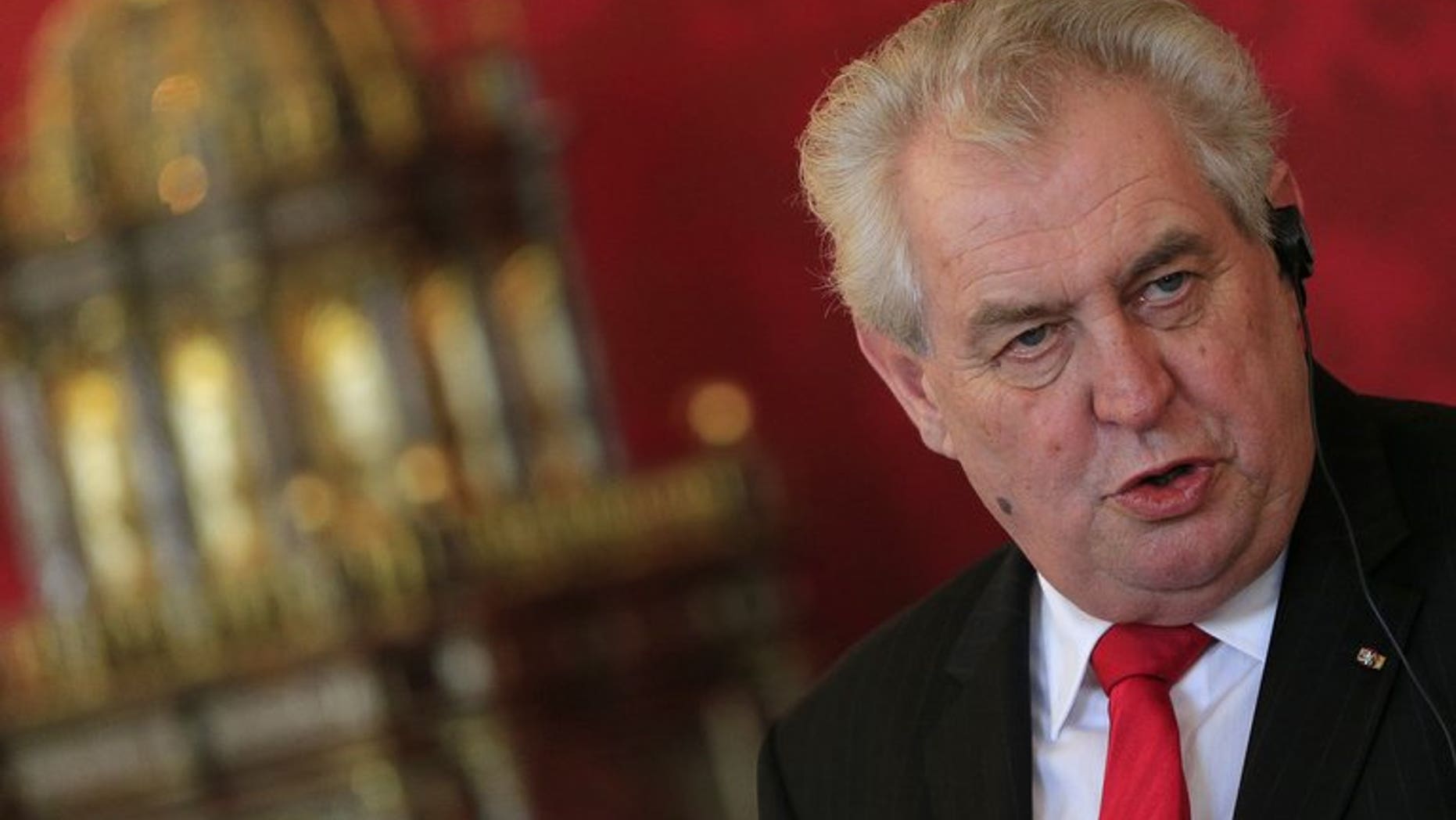 Czech President Milos Zeman, pictured on April 23, 2013, on Sunday suggested a cabinet of technocrats could be a way out of the current political crisis after a corruption scandal toppled the centre-right government.