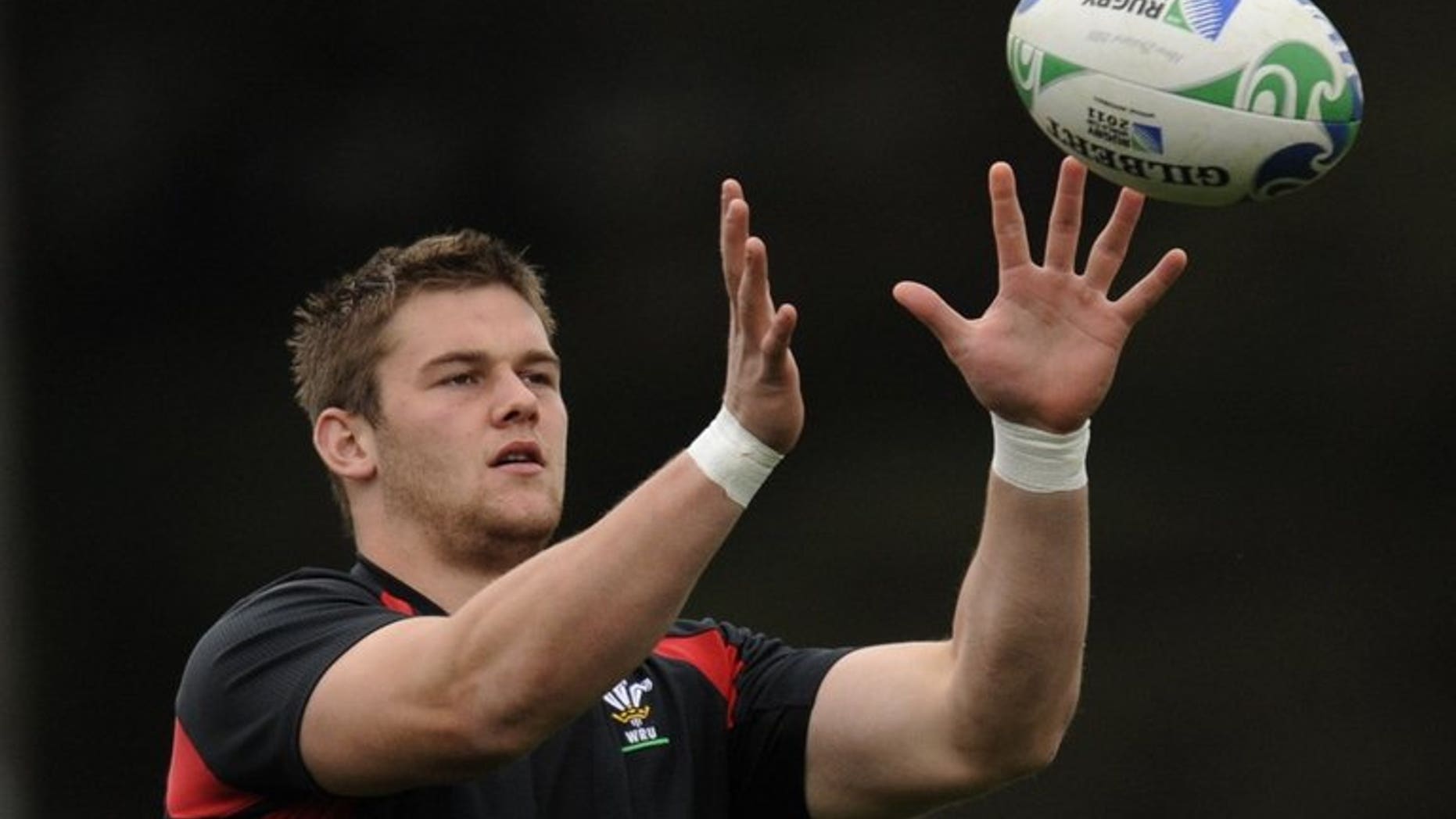 This file photo shows Dan Lydiate attending a training session in Wellington, on September 7, 2011. Welsh back-row forward will lead the British and Irish Lions in their tour match against the Melbourne Rebels on Tuesday following a tour-ending injury to Paul O'Connell.