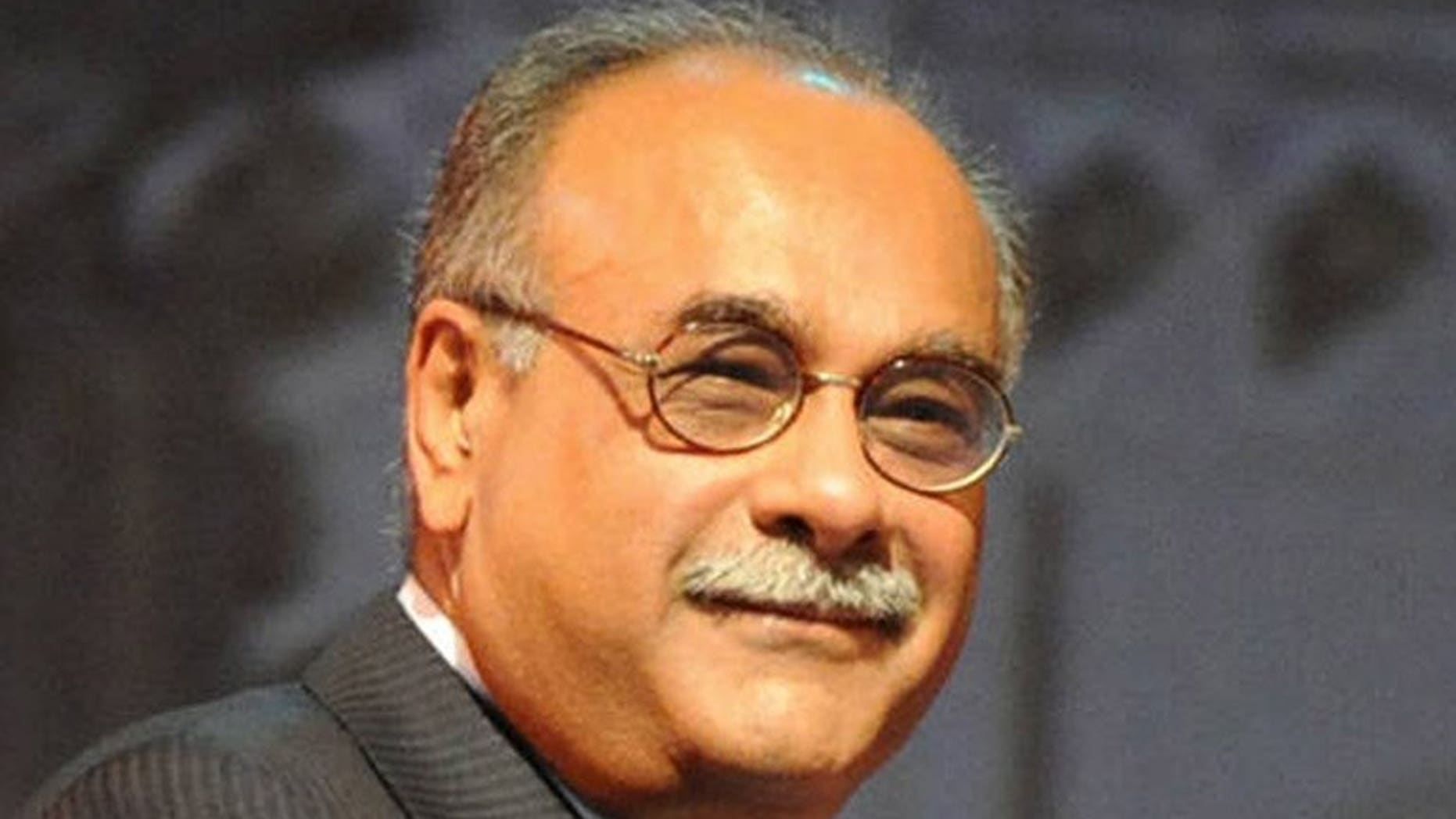 Najam Sethi at an event in Hyderabad, India, in 2009. Pakistan's interim cricket chief said Monday he would ask the sport's governing body to reduce a five-year ban against promising fast bowler Mohammad Aamer for spot fixing.