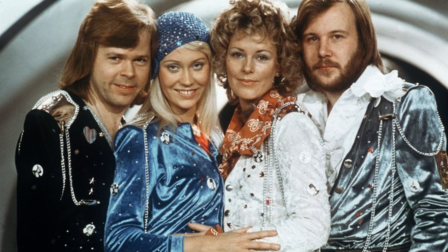Swedish pop group Abba (from L to R) Bjorn Ulvaeus, Agnetha Faltskog, Anni-frid Lyngstad and Benny Andersson, pose on February 9, 1974. Two rare ABBA recordings along with clogs and clippings will go under the hammer in Stockholm in August when a vast collection of memorabilia of the legendary group goes on sale, an auction house said Friday.