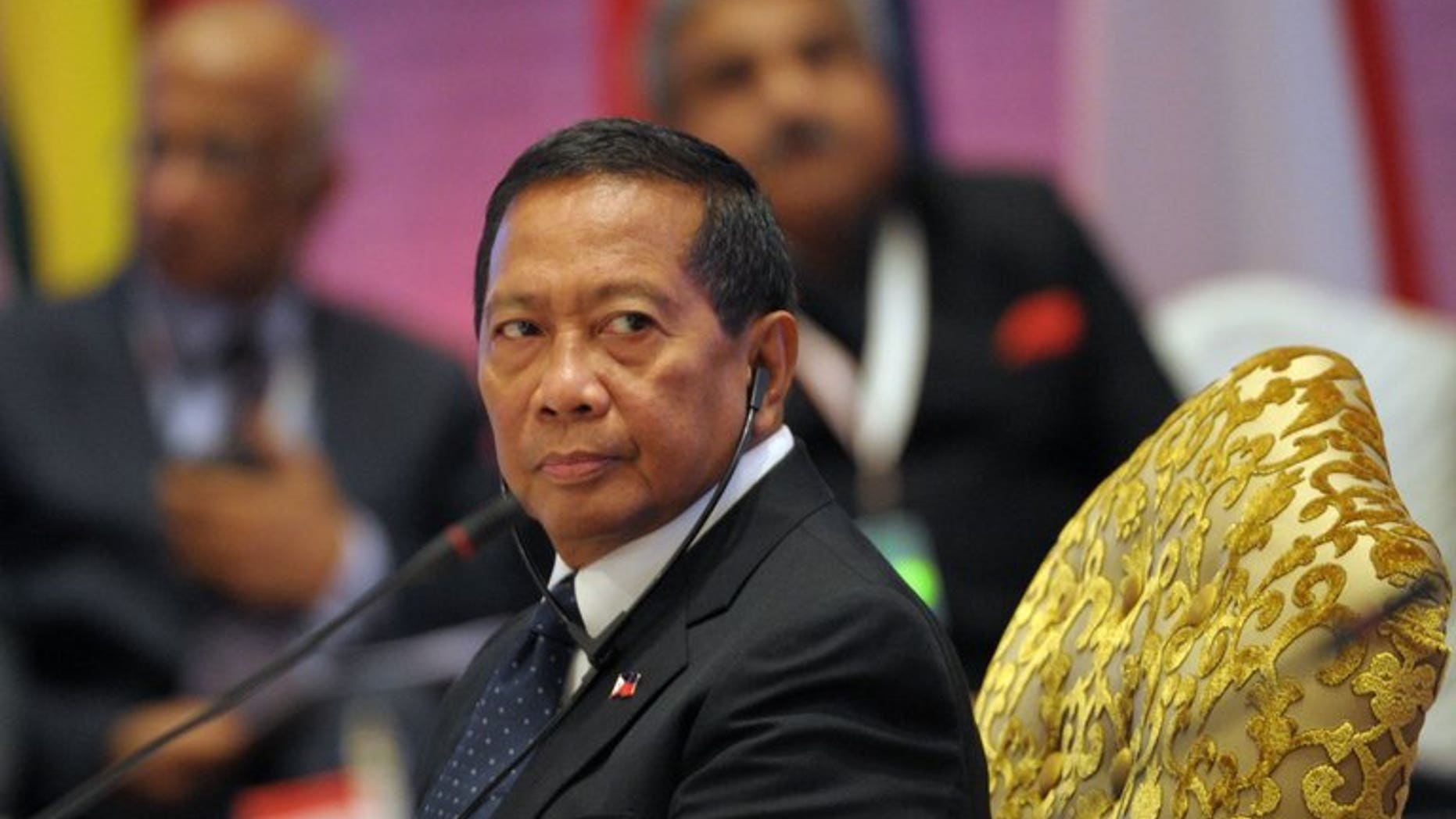 Philippine Vice-President Jejomar Binay during an ASEAN-India Commemorative Summit in New Delhi on December 20, 2012. He called off a proposed visit to China to save a Philippine woman from being executed for drug trafficking, saying Beijing had declined to receive him.