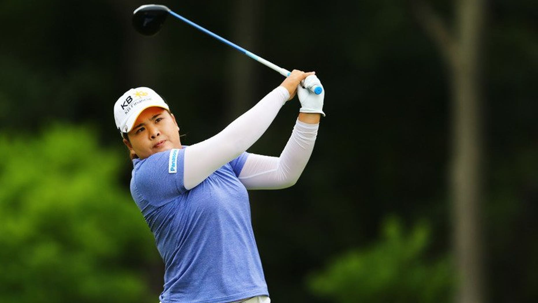 Park In-Bee of South Korea hits the ball on the fifth tee at Sebonack Golf Club on June 30, 2013 in Southampton, New York. World number one Park won the US Women's Open on Sunday, grabbing a slice of LPGA history with her third straight major triumph in 2013.