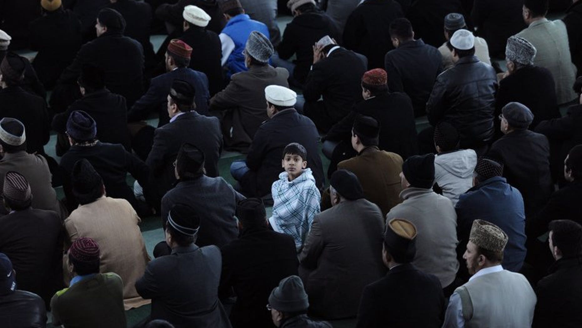 Muslims gather for Friday prayers in south London, on February 18, 2011. A mainstream British TV channel said it would broadcast the Muslim call to prayer throughout the fasting month of Ramadan.