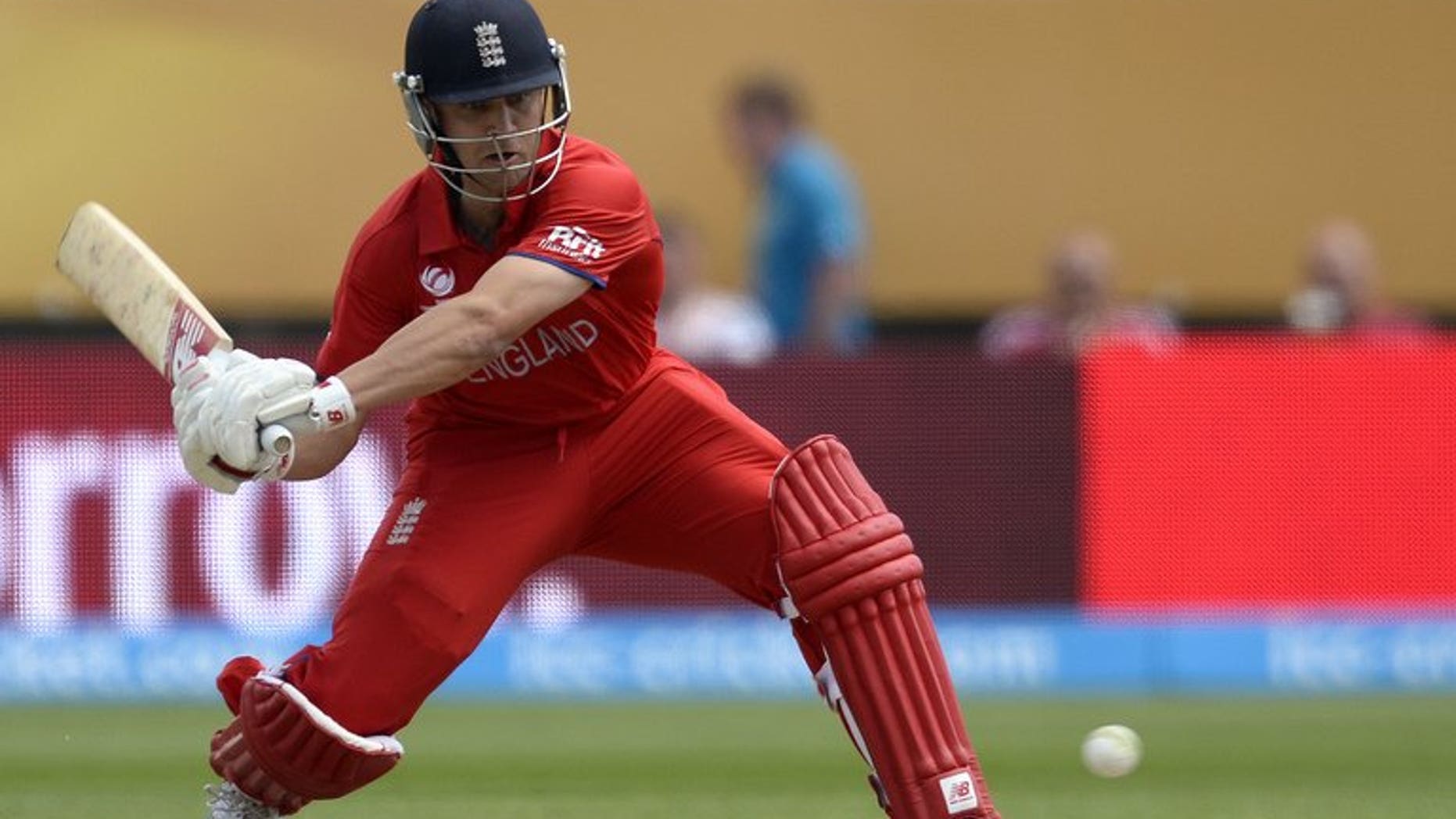 England's batsman Jonathan Trott plays a shot at Edgbaston in Birmingham on June 8, 2013. Trott insisted the side had made the best out of a "lose-lose" situation after their Ashes warm-up match against Essex was stripped of its first-class status on the third day of four.