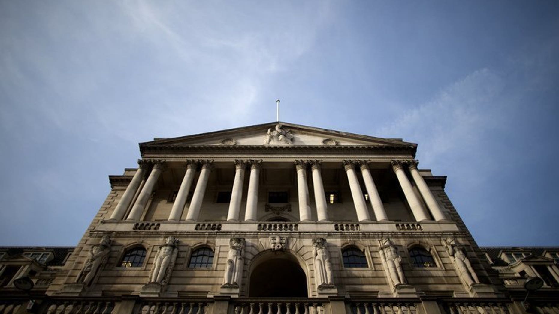 The Bank of England (BoE) headquarters in central London, on February 28, 2013. The BoE held its main interest rate steady and froze its stimulus amount at the first meeting headed by new governor, Canadian Mark Carney.
