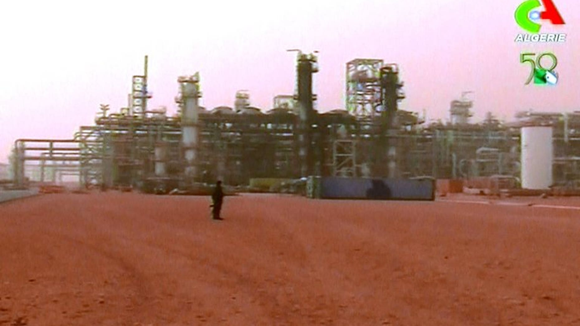 A video grab from Canal Algerie footage on January 20 of Algeria's Tiguentourine gas plant after Islamists seized it. Algeria and the European Union signed a memorandum of understanding on Sunday to develop energy cooperation, EU commission president Jose Manuel Barroso said.