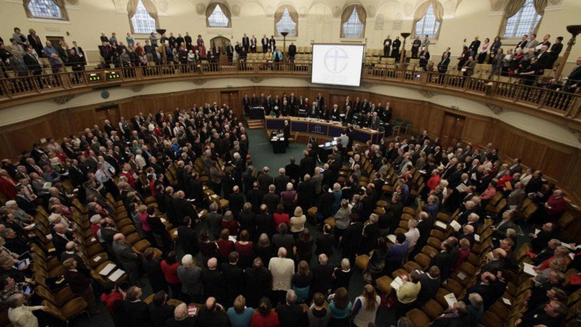 Church of England General Synod at Church House in London on November 20, 2012. The Church of England has formally apologised for past child abuse by Anglican priests and for its own failure to prevent it.