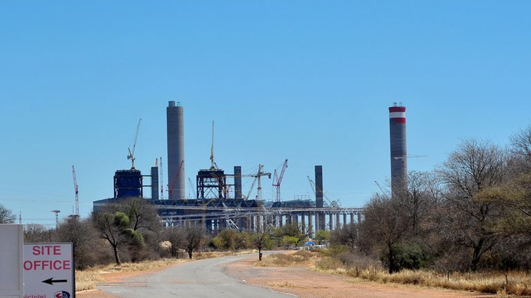 Construction work underway at the Medupi power plant near Lephalala in 2011. South Africa's state-owned utility Eskom announced on Monday that a much-needed mega power station will not come online until late 2014, spelling further problems for the energy-hungry nation.