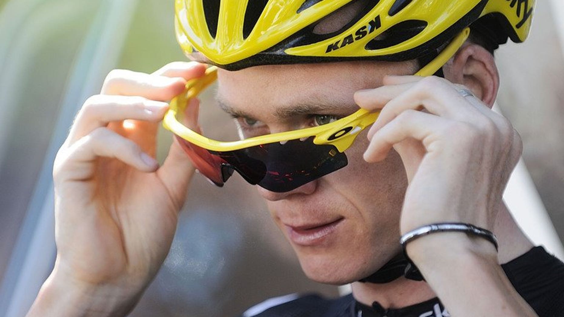 Britain's Chris Froome is seen before a training session on July 8, 2013 in La Baule, western France. Froome and his Sky team are looking to Wednesday's time trial in a bid to extend his lead over key rivals who put a dent their overall victory plans.