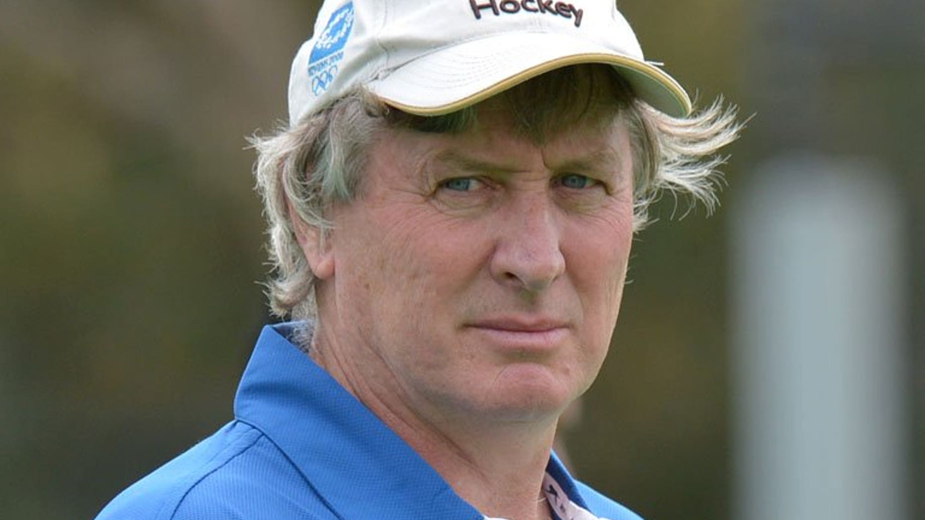 Australian Michael Nobbs, head coach of the India team, takes part in a team practice session in Melbourne on December 7, 2012. India's field hockey chiefs sacked Nobbs due to the team's poor performances, making the Australian the fourth foreign coach to be axed in the past decade.