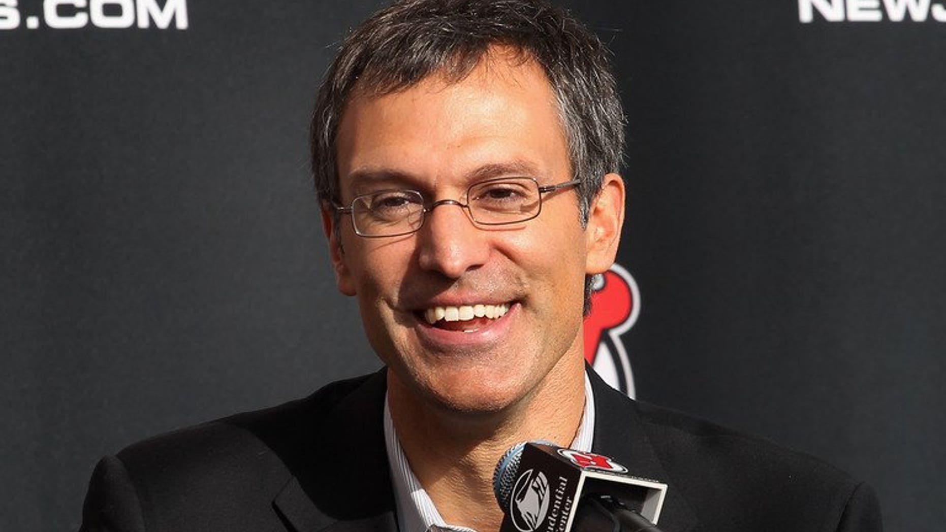 Former New Jersey Devil Scott Niedermayer addresses the media at Prudential Center on December 16, 2011 in Newark, New Jersey. Niedermayer and back-to-back Stanley Cup winning coach Fred Shero have been elected to the Hockey Hall of Fame.