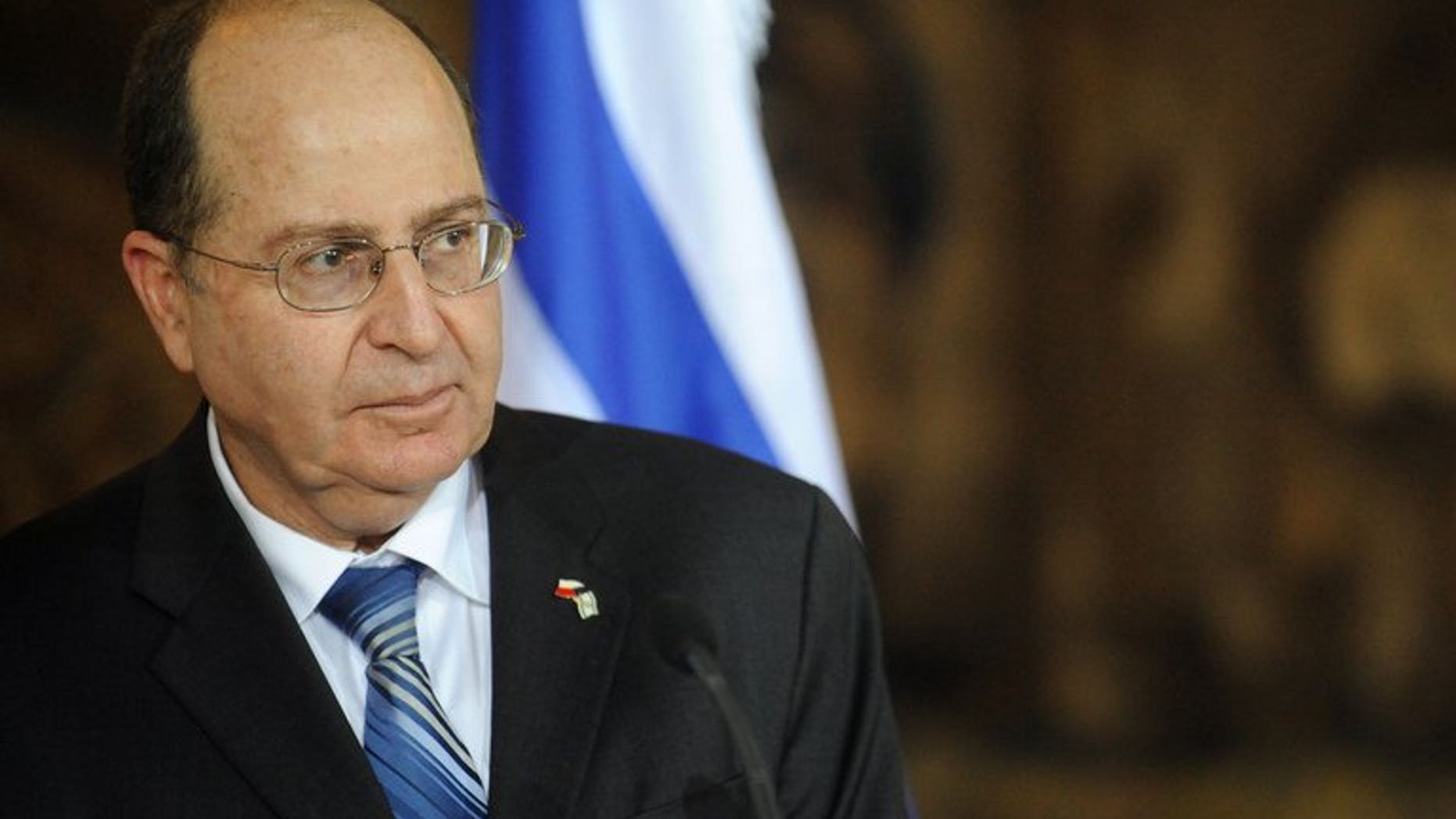 Israel's Defence Minister Moshe Yaalon delivers a speech on November 24, 2011. Israel's military is set to change to increase its "technological advantage" over other regional armies, Yaalon said on Thursday, while cutting away at costly traditional field forces.