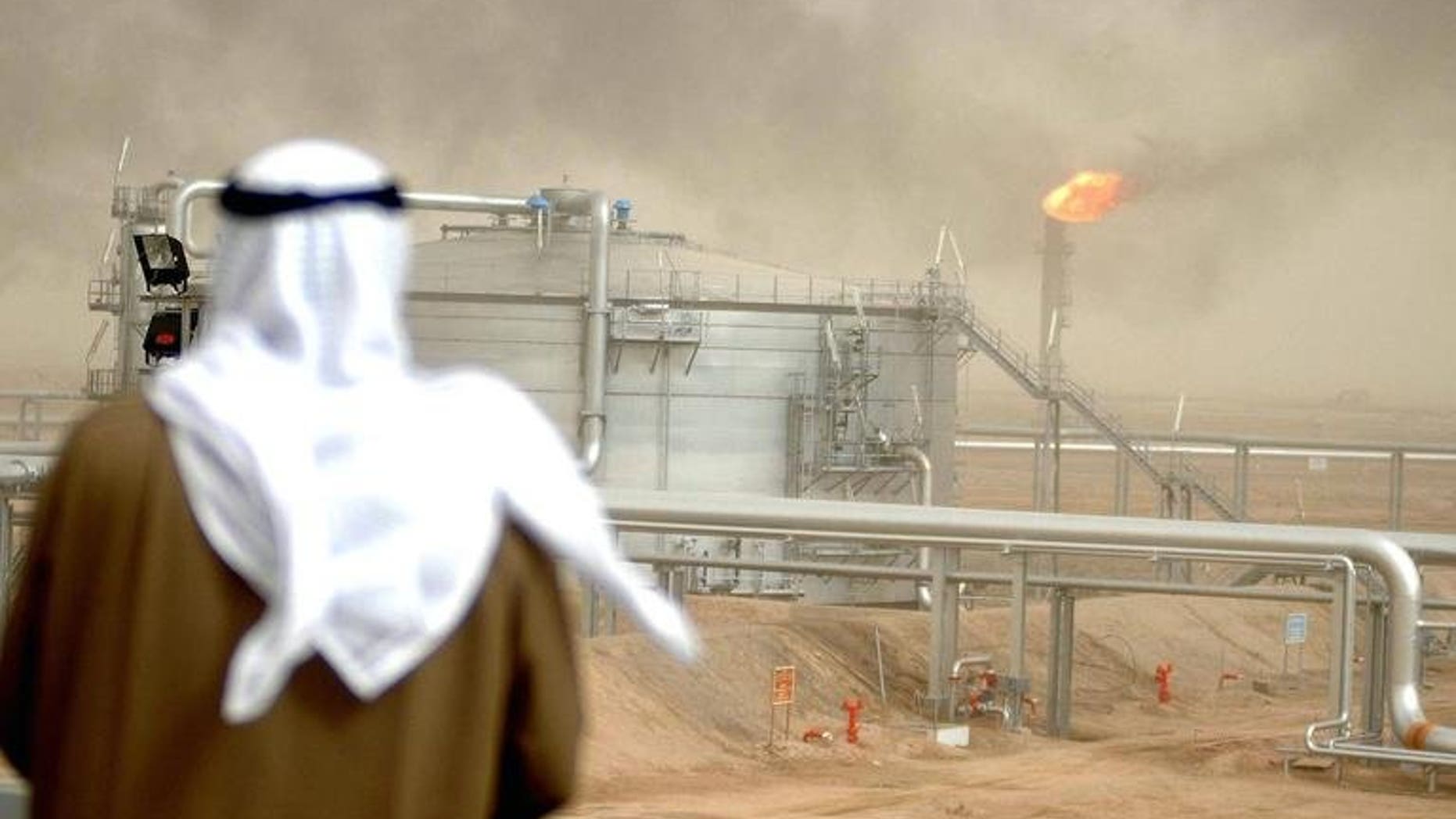 An employee of the Kuwait Oil Company (KOC) looks at the al-Rawdatain refinery. Kuwait has delivered crude oil and diesel worth $200 million to Egypt as part of a $4-billion aid package to bolster its faltering economy, according to local newspaper reports.