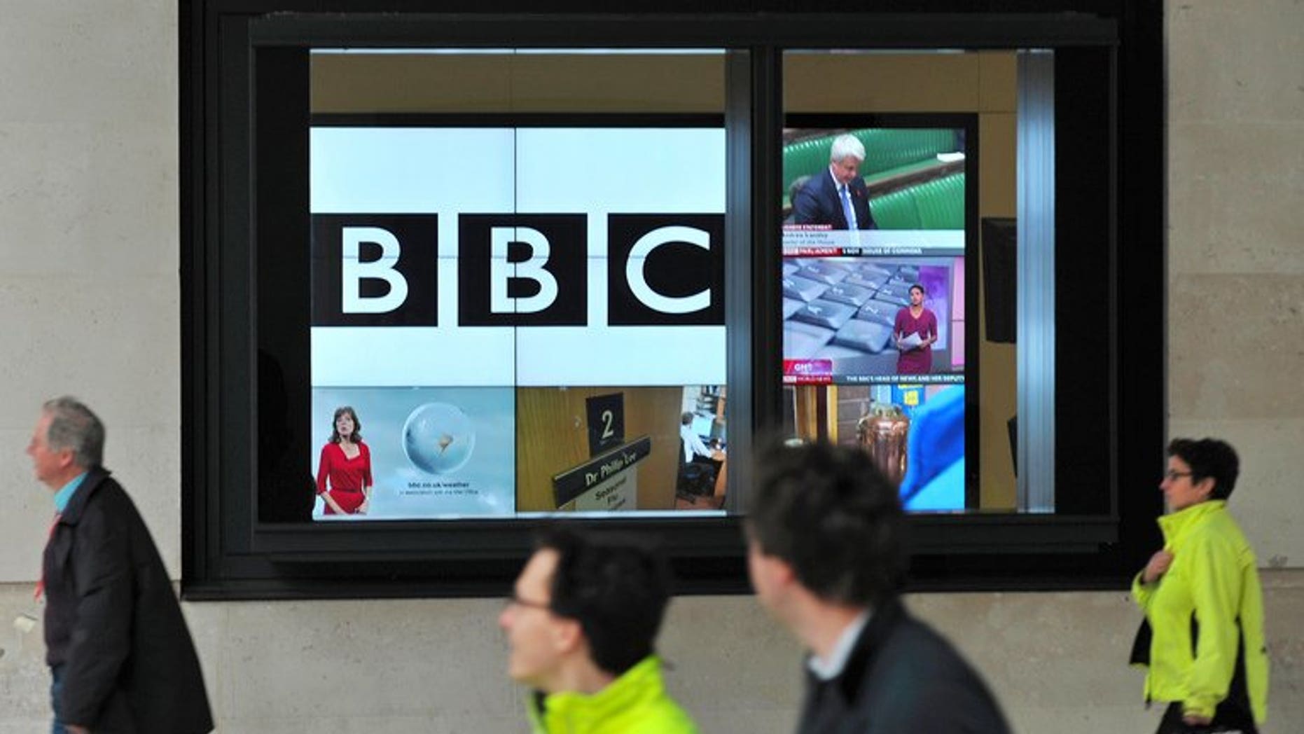 File picture shows a BBC logo on a television screen inside the BBC's New Broadcasting House office in central London. Irish doctor Leah Totton bagged a ??250,000 cash boost for her cosmetic procedures business after winning the ninth series of BBC hit show The Apprentice