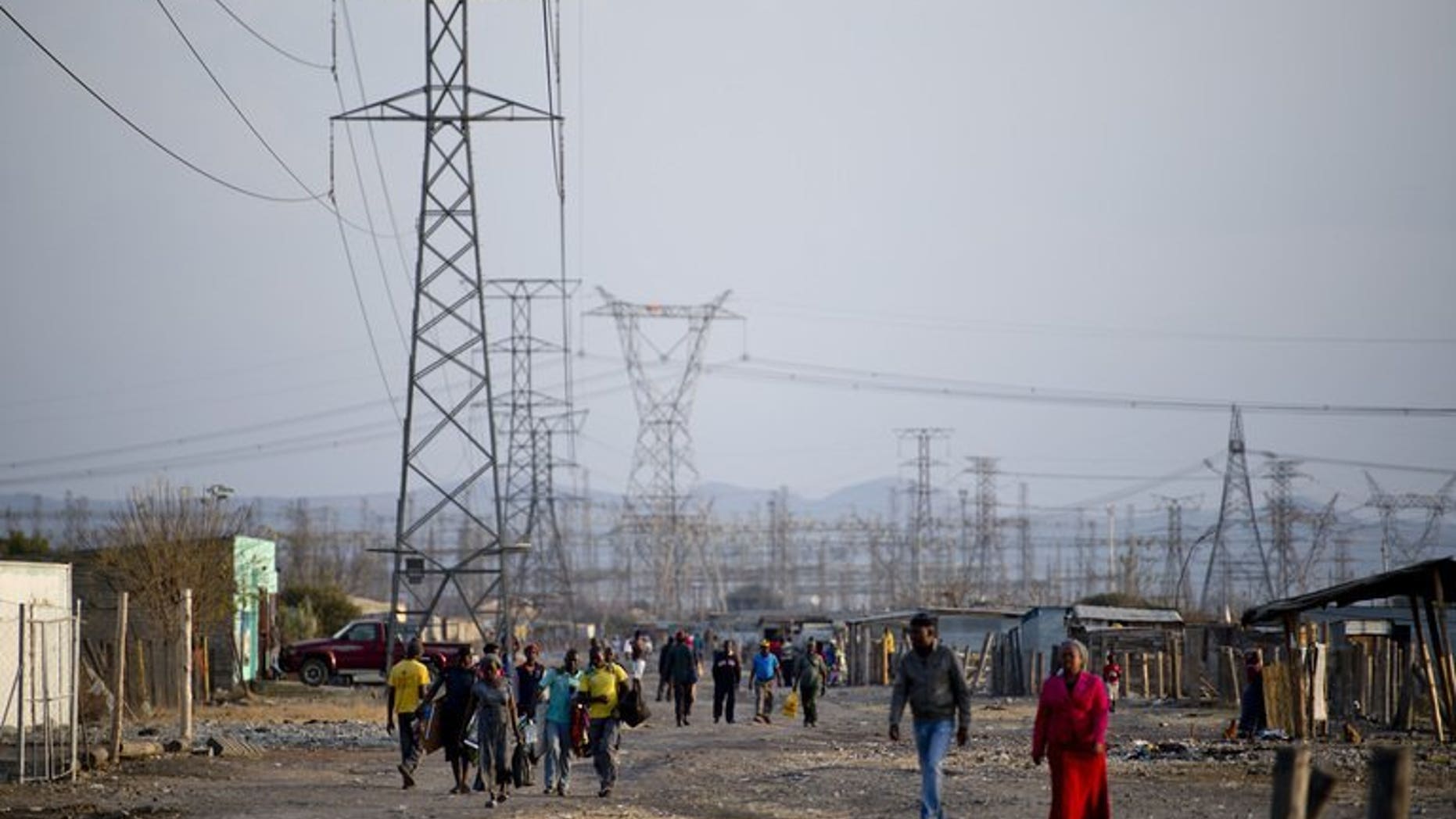 The Nkaneng shantytown next to the Lonmin platinum mine in Marikana last week. Ratings agency Moody's maintained South Africa's Baa1 sovereign debt rating on Thursday, praising a crimp on public spending and the possibility of a negotiated end to mining sector turmoil.