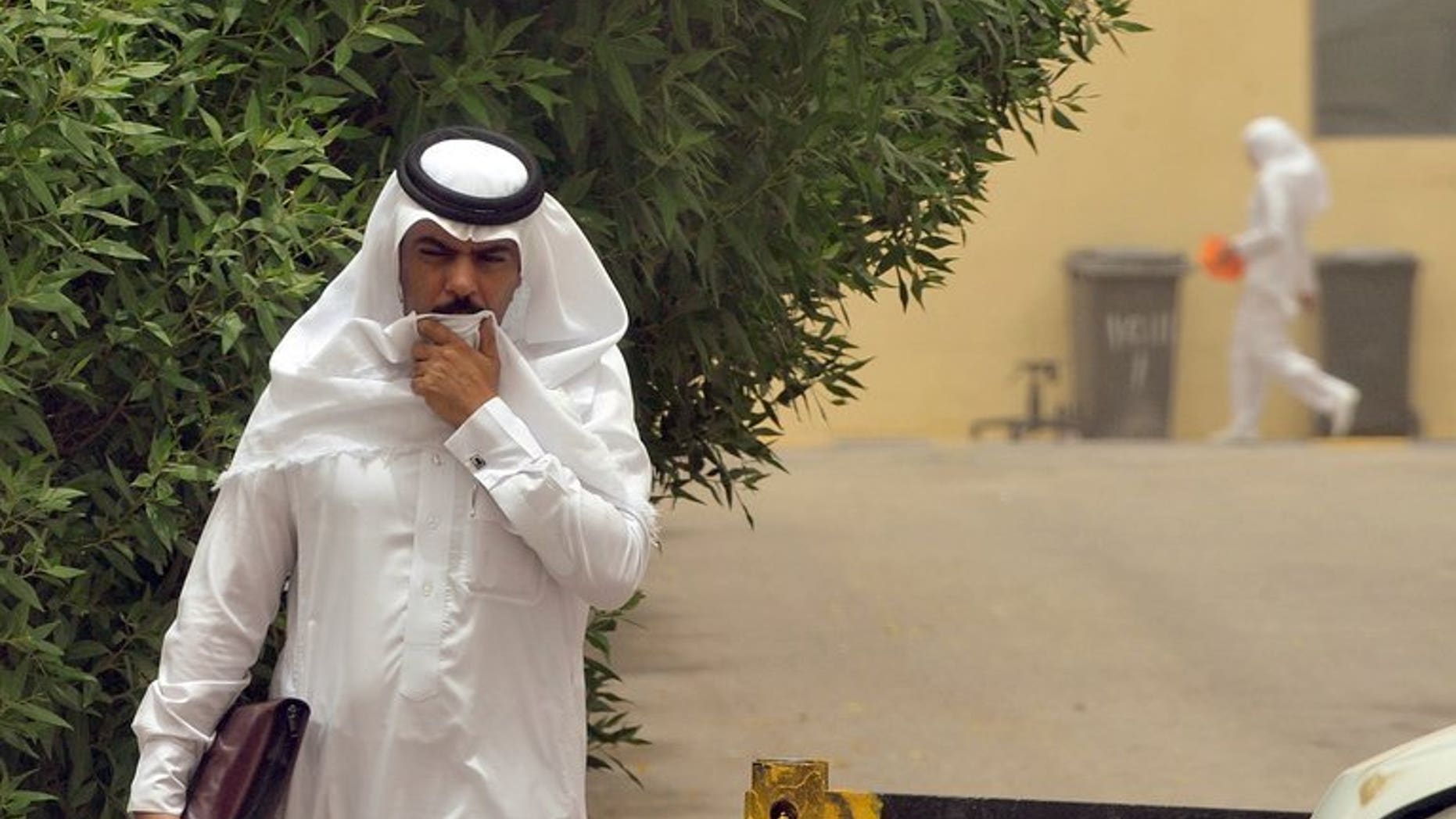 A Saudi man walks toward the King Fahad hospital in the city of Hofuf, east of the Saudi capital Riyadh on June 16, 2013. Six more people, most of them health care workers, have contracted the deadly MERS virus in Saudi Arabia and the United Arab Emirates, the World Health Organization said Thursday.