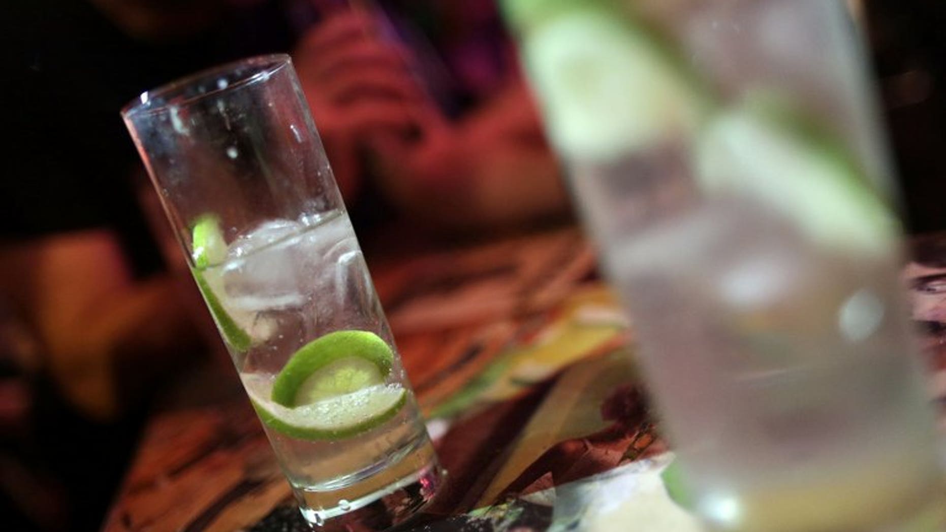 A picture taken on July 11, 2013 shows cocktail drinks in a bar in Paris. Alcohol-related deaths of women born in the 1970s have "disproportionately increased" in the last decade according to a study of three cities in England and Scotland published Friday.