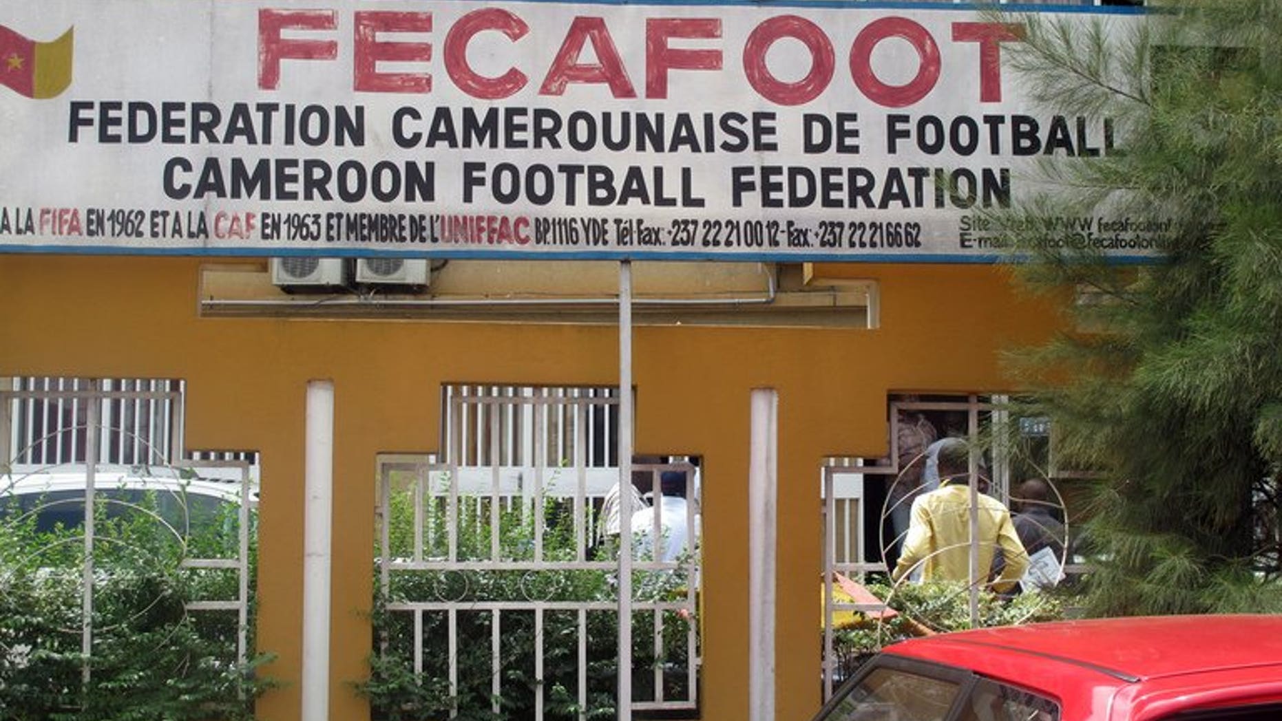 Photo taken on June 27, 2013 shows the headquarters of the Federation Camerounaise de Football (Fecafoot), or Cameroonian Football Federation, in Yaounde. FIFA on Monday lifted its suspension of Cameroon's football association, saying the organisation had addressed its concerns over government interference.