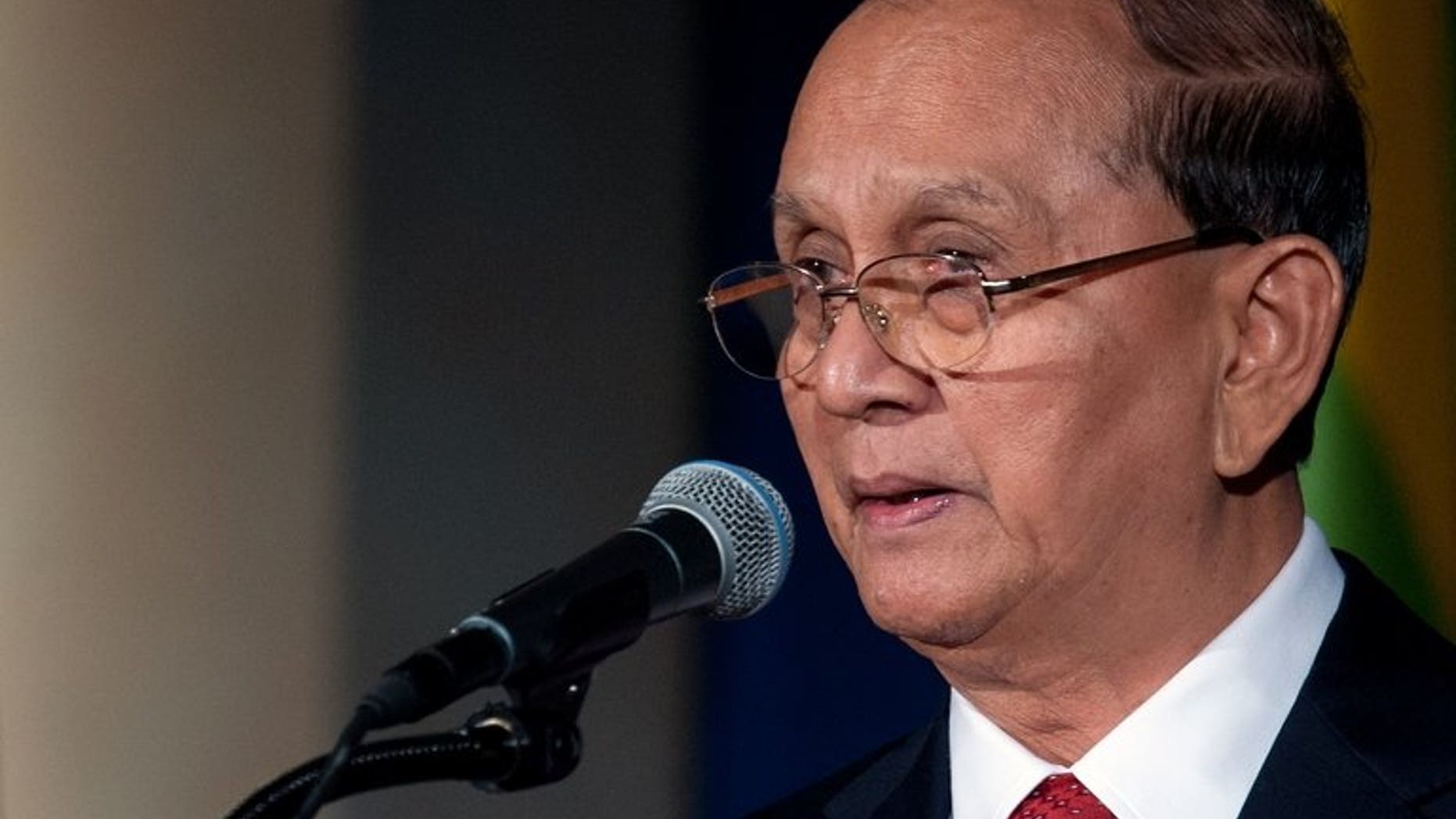 Myanmar President Thein Sein addresses the US Chamber of Commerce in Washington, on May 20, 2013. Myanmar has agreed to release some 70 political prisoners, after Thein Sein vowed to free all dissidents by the end of the year.