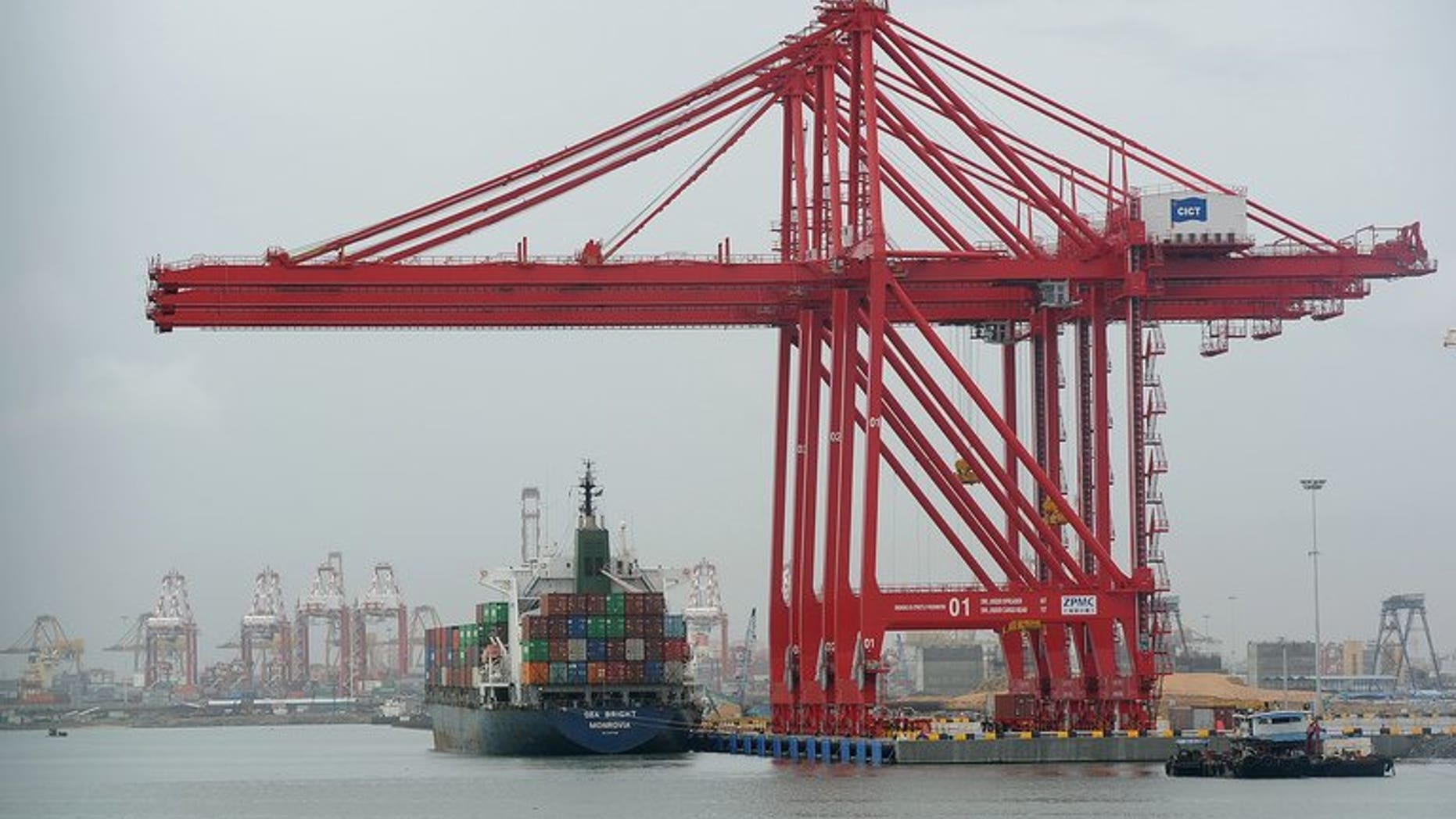 The Chinese-built and owned new Colombo South Harbour on Wednesday. Sri Lanka has signed a deal with a Chinese company to build a $1.4 billion city complex on reclaimed land near the harbour of the capital Colombo, an official said Wednesday.