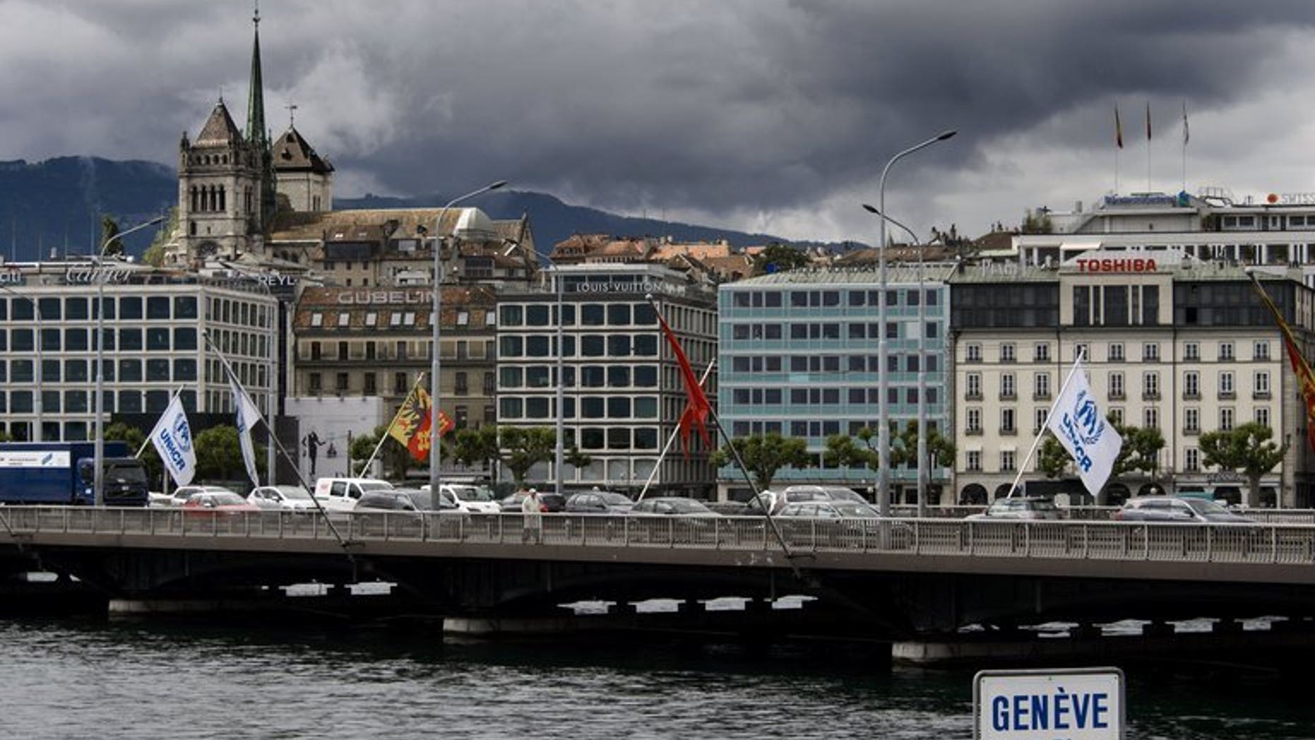 A view of central Geneva, seen on June 14, 2013. Switzerland says it has paid Britain and Austria hundreds of millions of Swiss francs under a deal to settle past tax-dodging by their citizens.