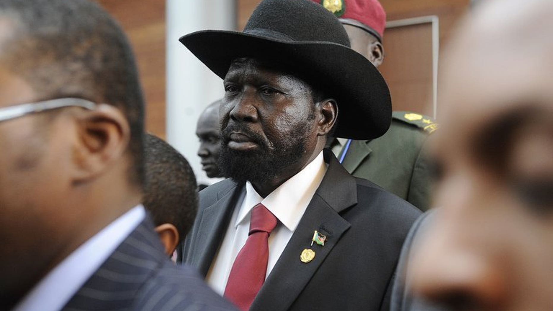 South Sudan President Salva Kiir, seen at a summit in Addis Ababa, Ethiopia, on May 26, 2013. South Sudan's President Salva Kiir held consultations with a view to setting up a new government, two days after firing his entire cabinet, a government official has said.