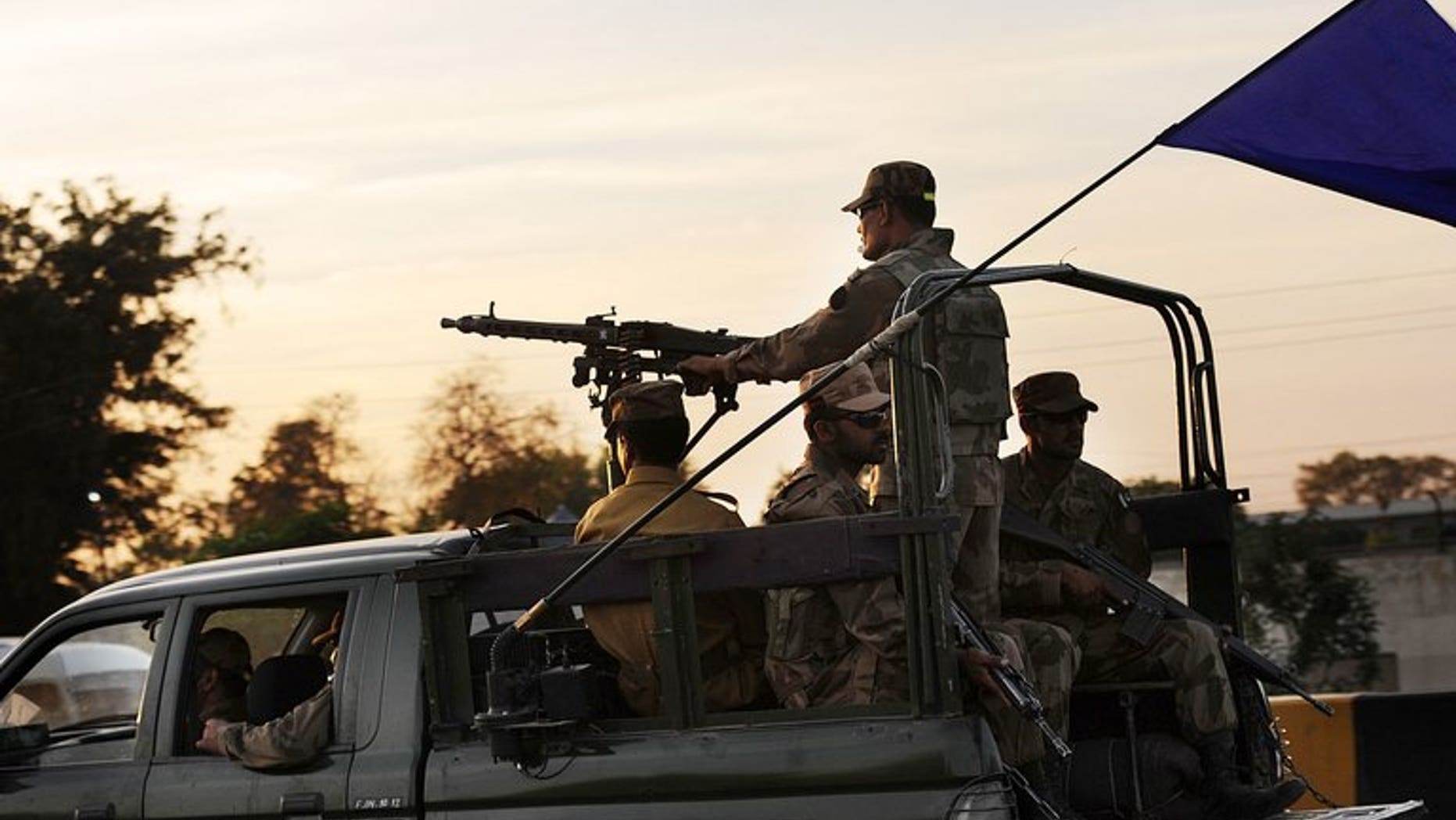 Pakistani army troops deploy in the Khyber Pakhtunkhwa Province on May 9, 2013. Pakistani authorities on Thursday found the bodies of 20 militants killed by military bombs in a restive tribal area earlier this week, an official said.