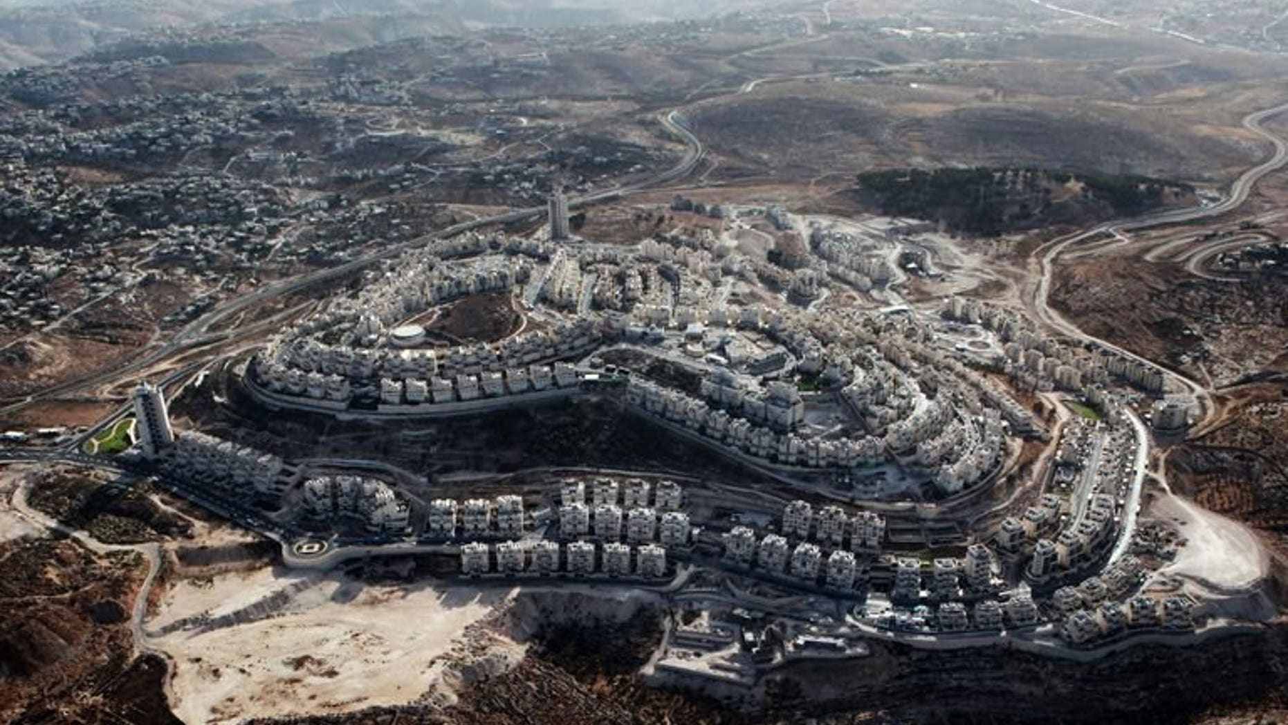 This photo taken on September 30, 2010 shows the Jewish settlement of Har Homa on the outskirts of Arab east Jerusalem, near the West Bank town of Bethlehem. Israel is giving the EU "the cold shoulder" in the West Bank, Israeli officials told AFP on Friday, following new European guidelines banning dealings with Jewish settlements.