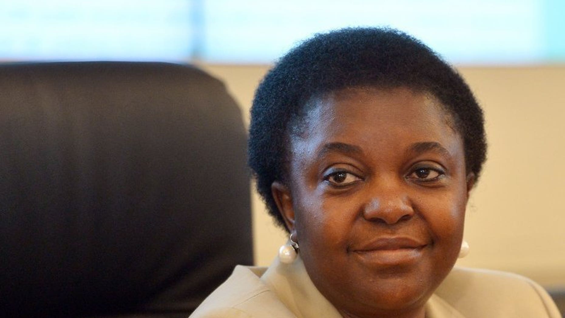Italy's first first black cabinet minister Cecile Kyenge pictured in Rome on July 16, 2013. Kyenge on Tuesday called for an end to racist insults from members of the anti-immigration Northern League party.