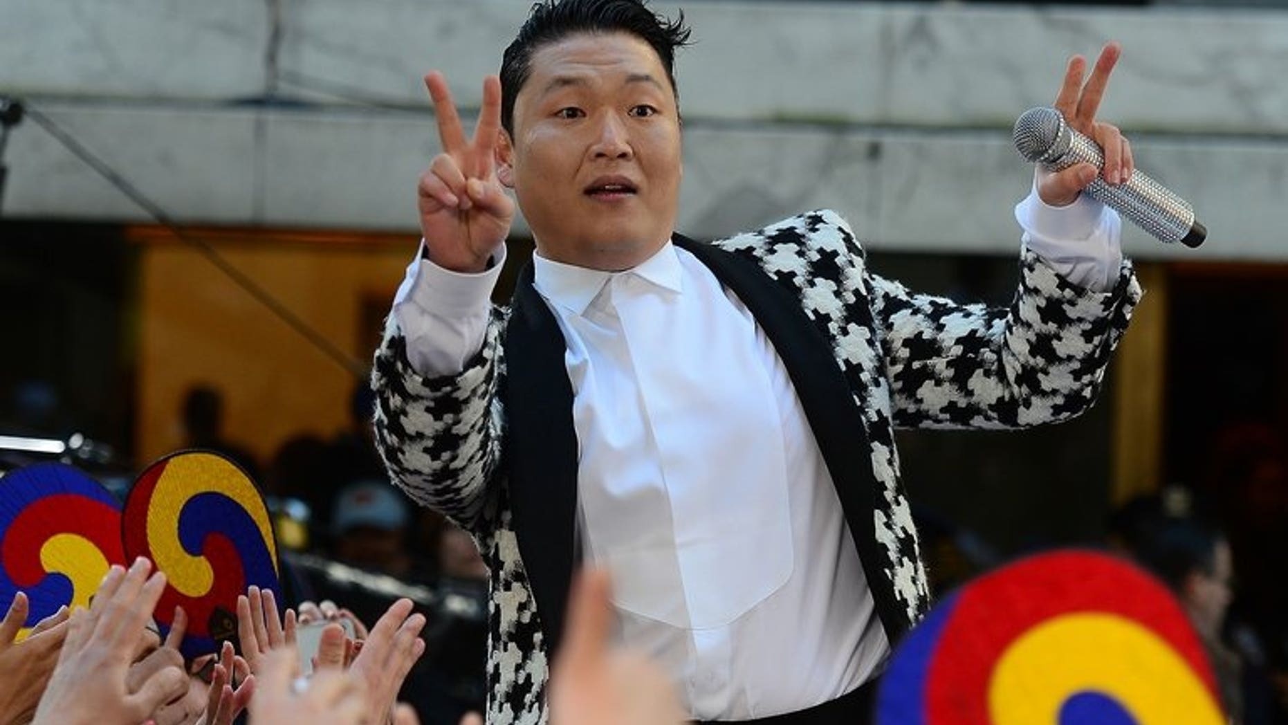 South Korean singer Psy performs on the "Today Show" at Rockefeller Plaza in New York, on May 3, 2013. Psy plans to release a new album in September and says he has already recorded three songs for the project.