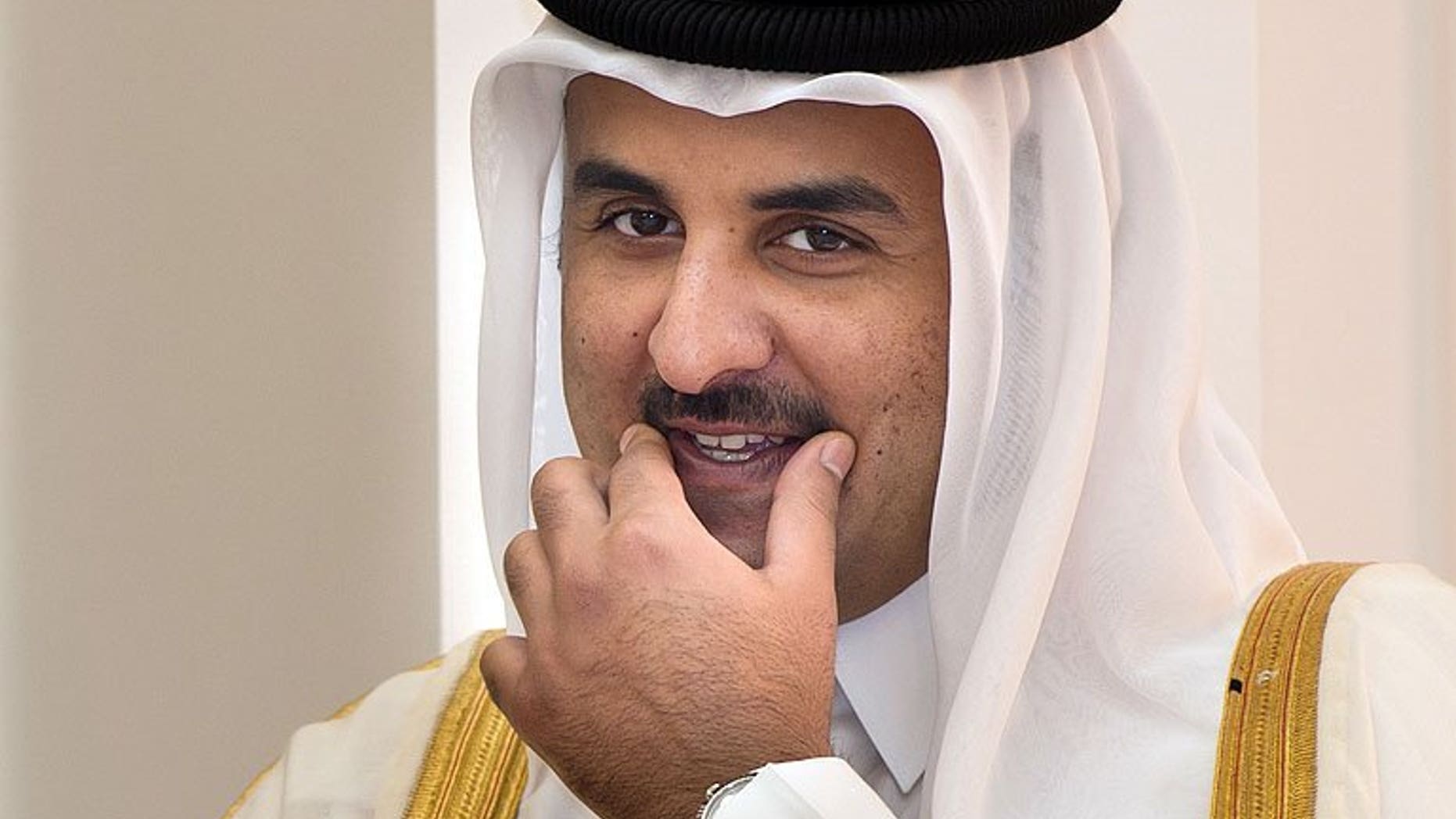 Sheikh Tamim bin Hamad bin Khalifa al-Thani at the Diwan Emiri in Doha, on June 23, 2013. Qatar's new emir will visit Saudi Arabia on his first foreign foray since acceding to the throne in June, according to the SPA news agency.