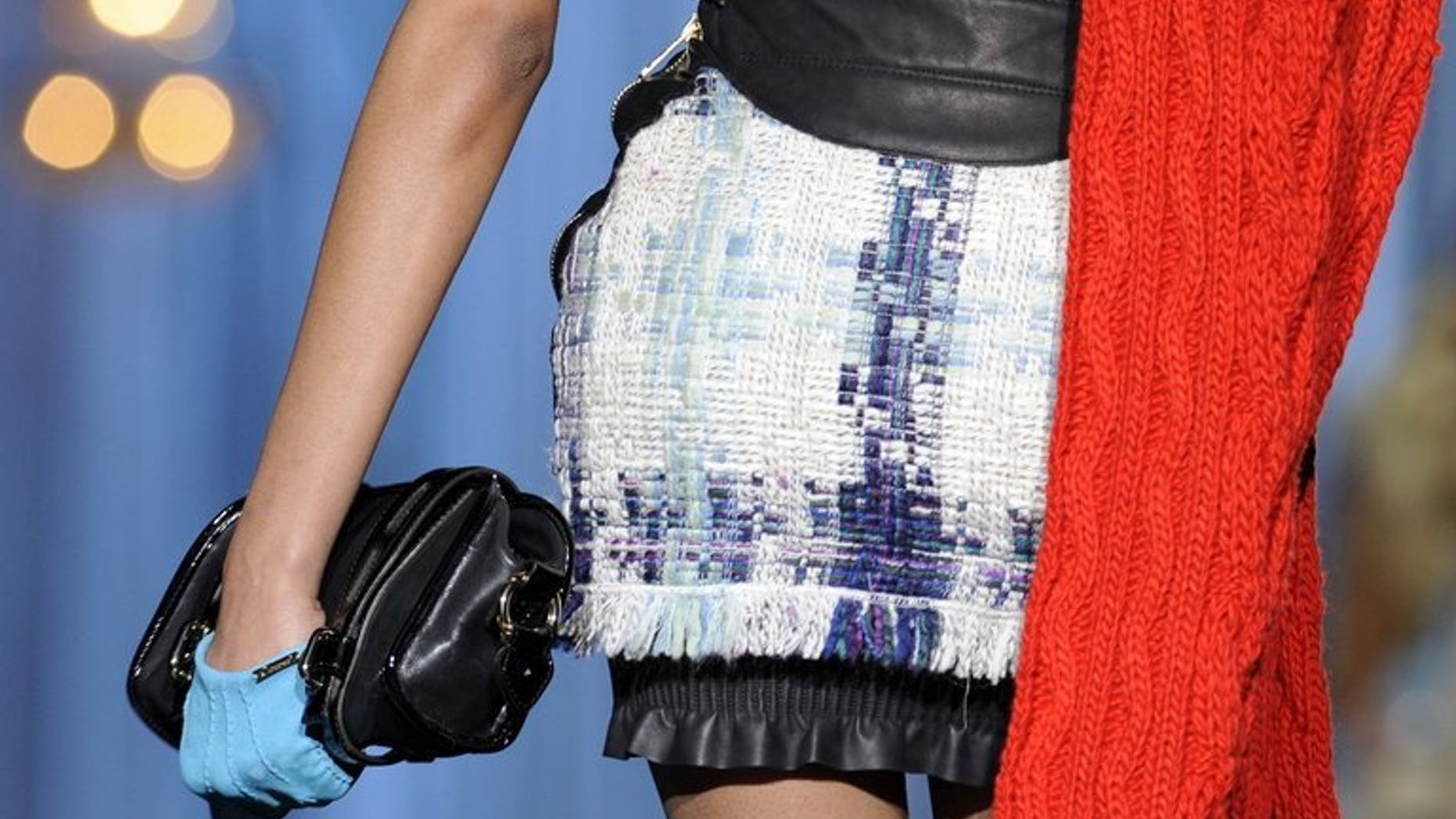 A model displays a creation of Dsquared2 on March 2, 2009 during the Women's fashion week in Milan. A Swaziland chief banned women from wearing miniskirts and trousers at a two-day nomination process that got under way Saturday to select candidates for upcoming elections.