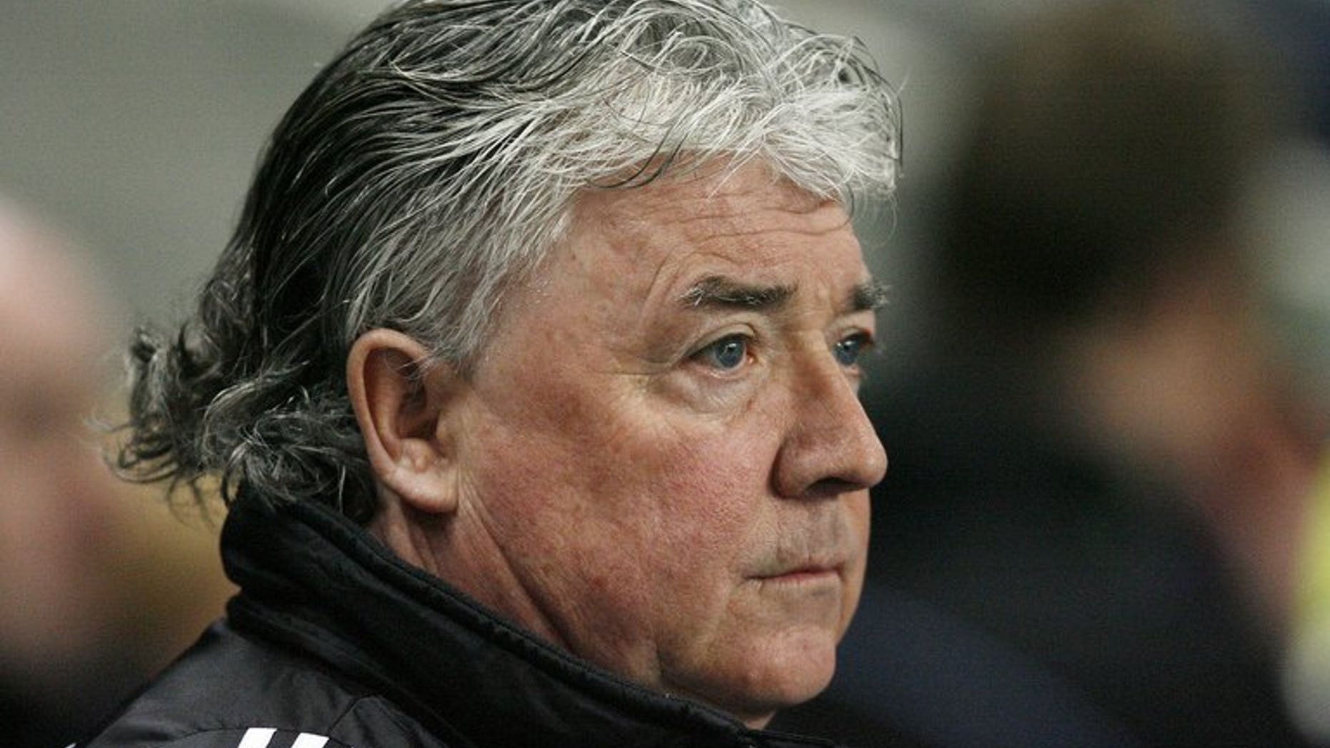 Newcastle manager Joe Kinnear watches before their Premier League football match against Manchester City at the City Of Manchester Stadium in Manchester on January 28, 2009. Kinnear insisted he will eventually deliver the signings required to lift the mood at the troubled Premier League club.