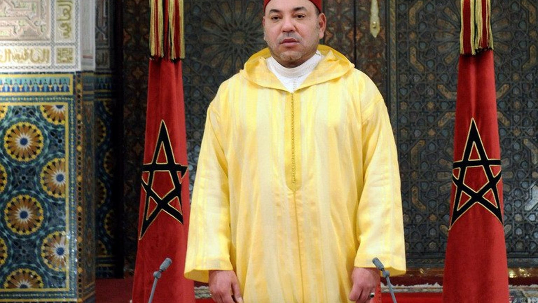 Handout photo released by Moroccan Press Agency shows King Mohammed VI on July 30, 2013 in Casablanca. King Mohamed VI of Morocco on Sunday revoked a pardon granted to a Spanish serial paedophile whose release sparked angry protests in the kingdom, a palace statement said.