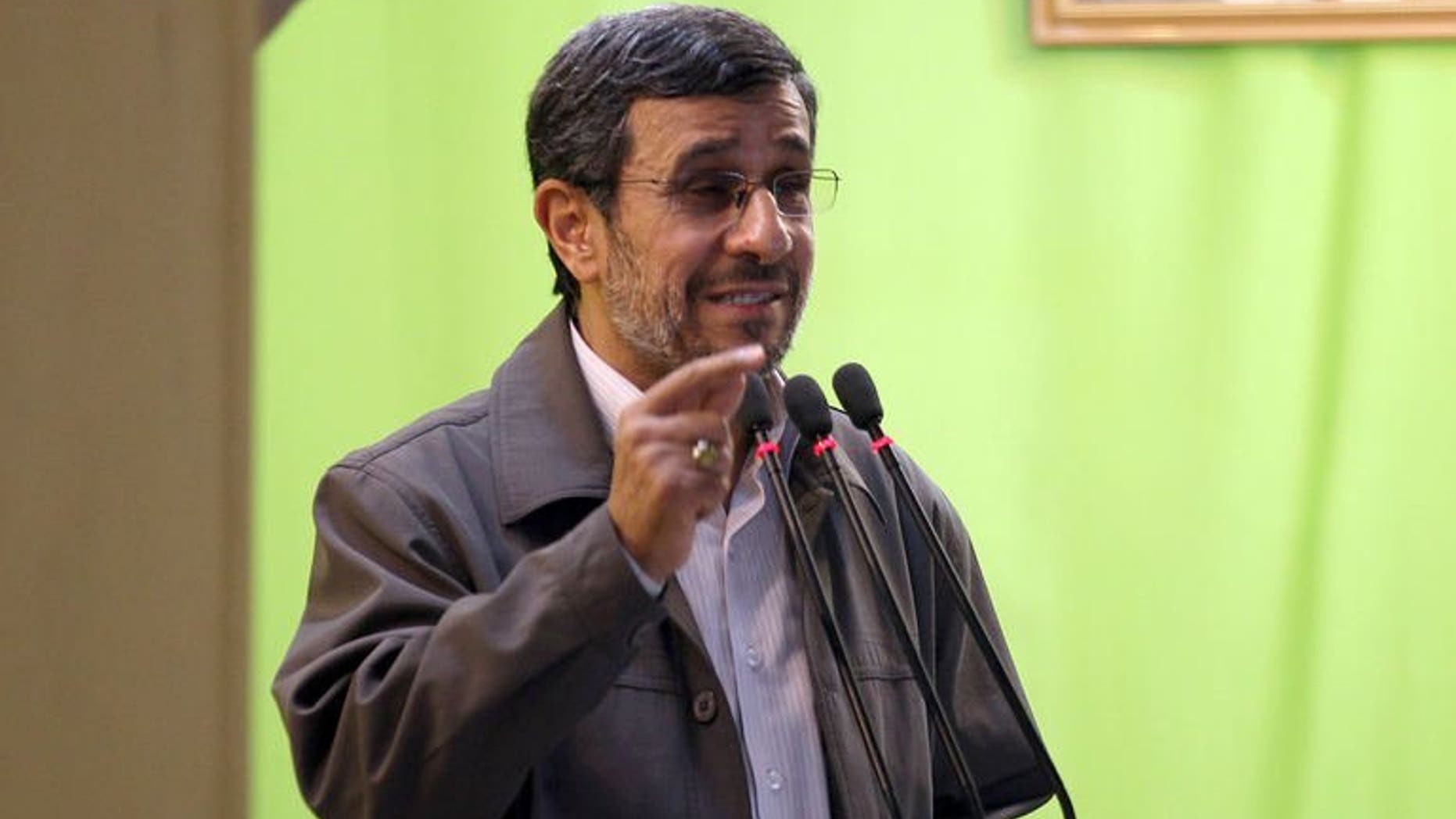 Outgoing Iranian President Mahmoud Ahmadinejad addresses his weekly Friday prayer sermon at Tehran University on August 2, 2013. Iran's supreme leader on Monday appointed Ahmadinejad to the Expediency Council, the country's top political arbitration body headed by an avid critic of the outgoing president.
