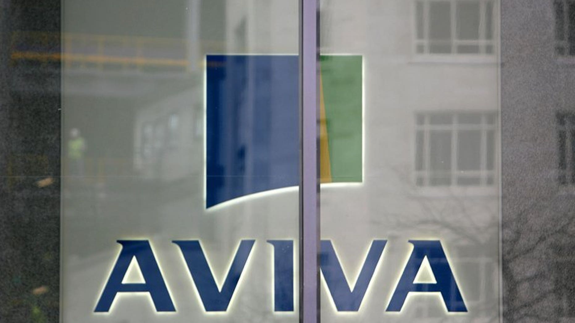 The logo of Aviva, the British financial services giant, pictured at the firm's London headquarters, March 22, 2006. Aviva Plc may sell its stake in its Indian joint-venture life insurance firm as part of the British financial service giant's turnaround drive, media reports quoting unnamed sources said Tuesday.
