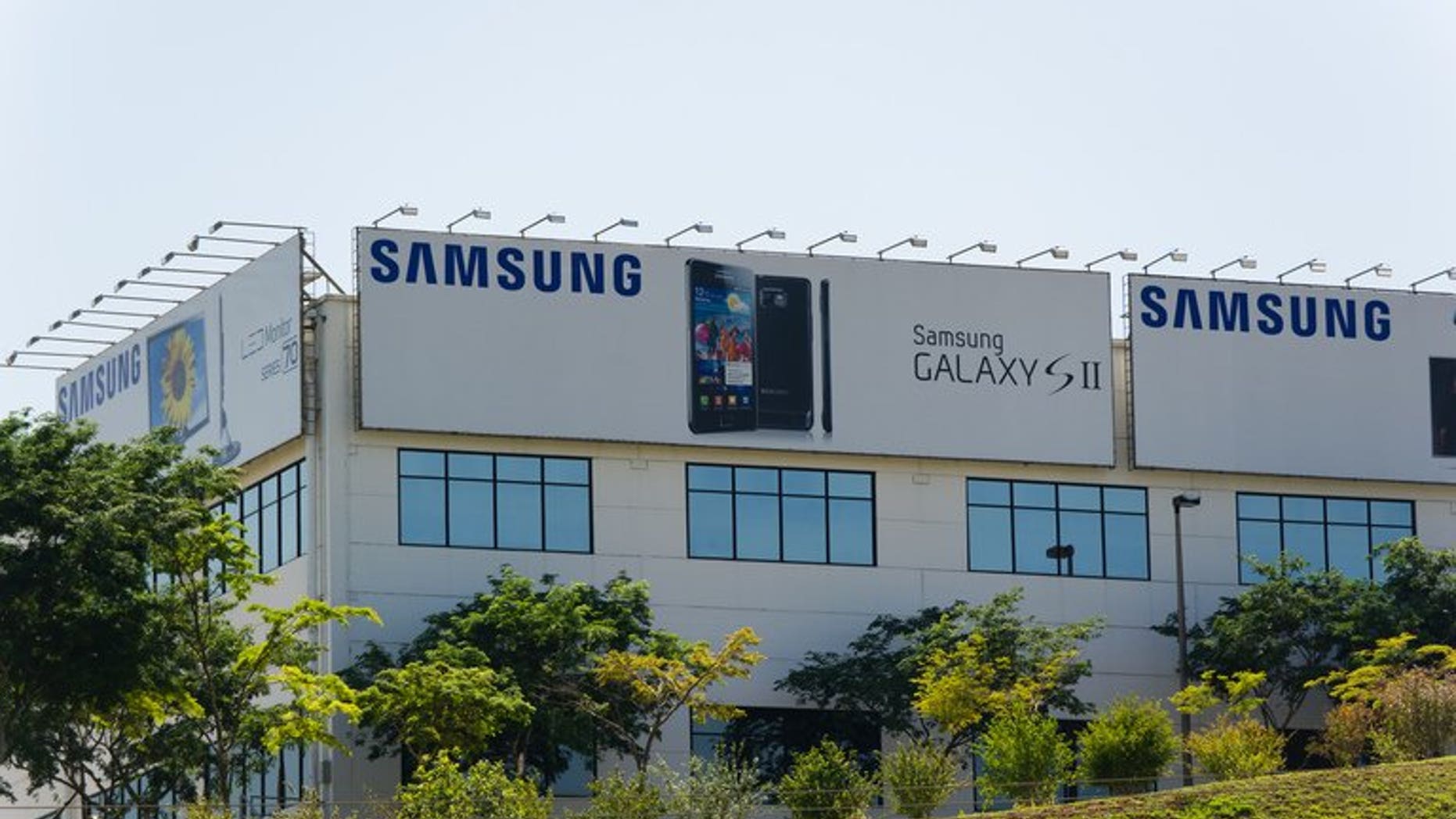This file photo shows a general view of the premises of Samsung factory in Campinas, pictured on November 8, 2011. Brazil has filed a lawsuit against Samsung alleging poor working conditions at a factory in the Amazon and demanding more than $100 million in damages.