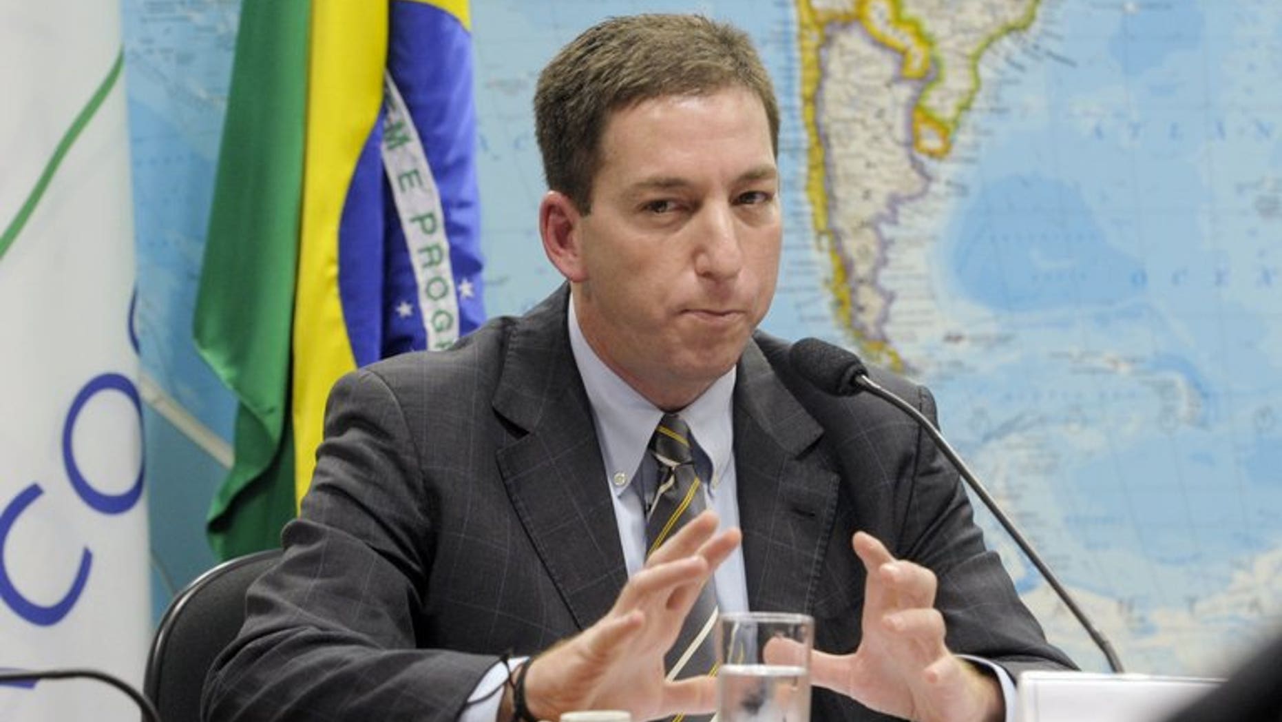 Handout picture released by the Brazilian Senate showing Brazil-based Guardian reporter Glenn Greenwald in Brasilia, on August 6, 2013. Rights group Amnesty International on Sunday accused British authorities of "unwarranted revenge tactics" after the partner of a journalist responsible for publishing US surveillance revelations was detained for nine hours.