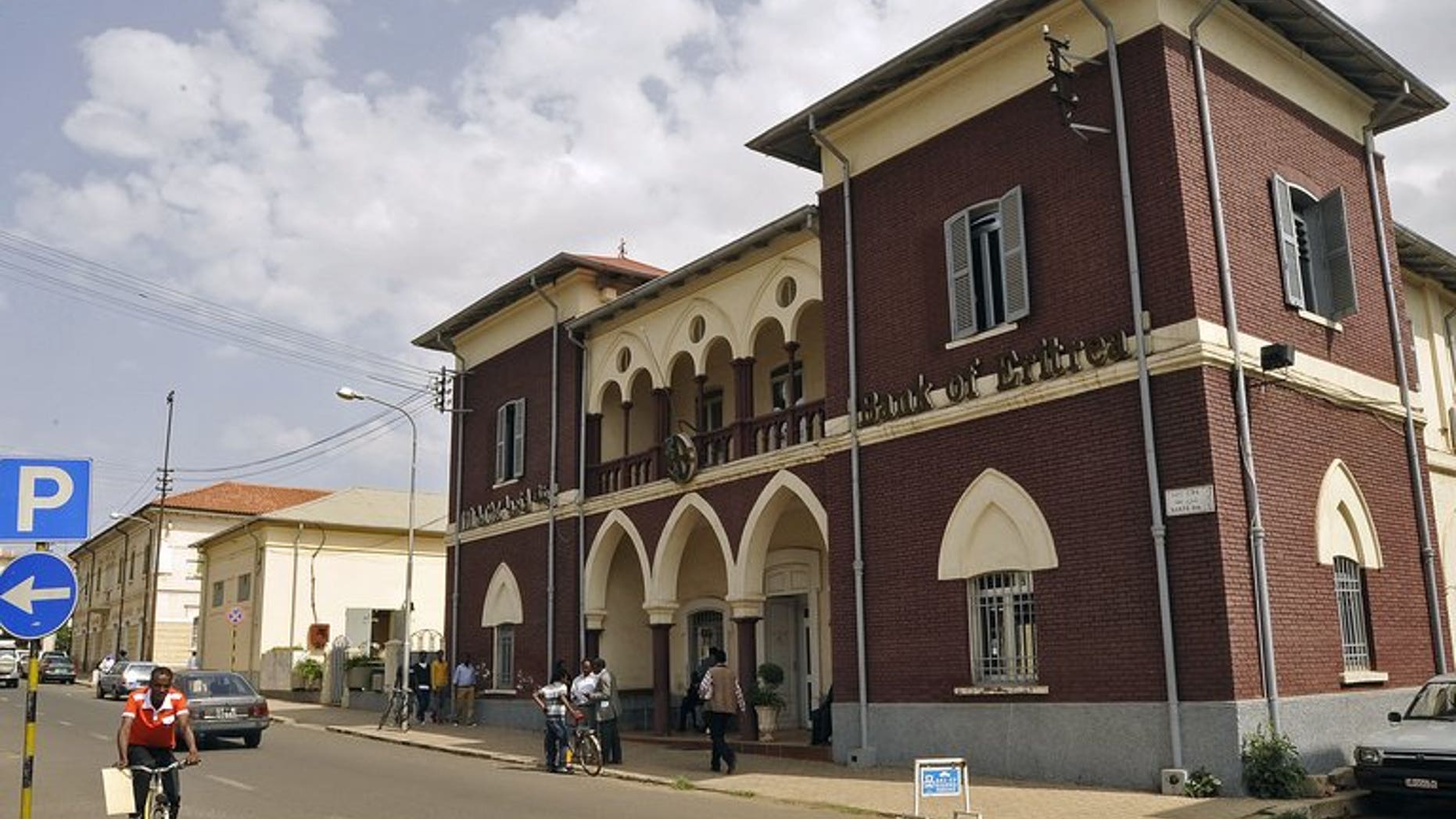 A photo taken on July 22, 2013 shows the Bank of Eritrea in Asmara. Long criticised for backing rebel groups across the Horn of Africa, Eritrea has said that ending its isolation is crucial for economic growth, blaming external threats for its slow development.