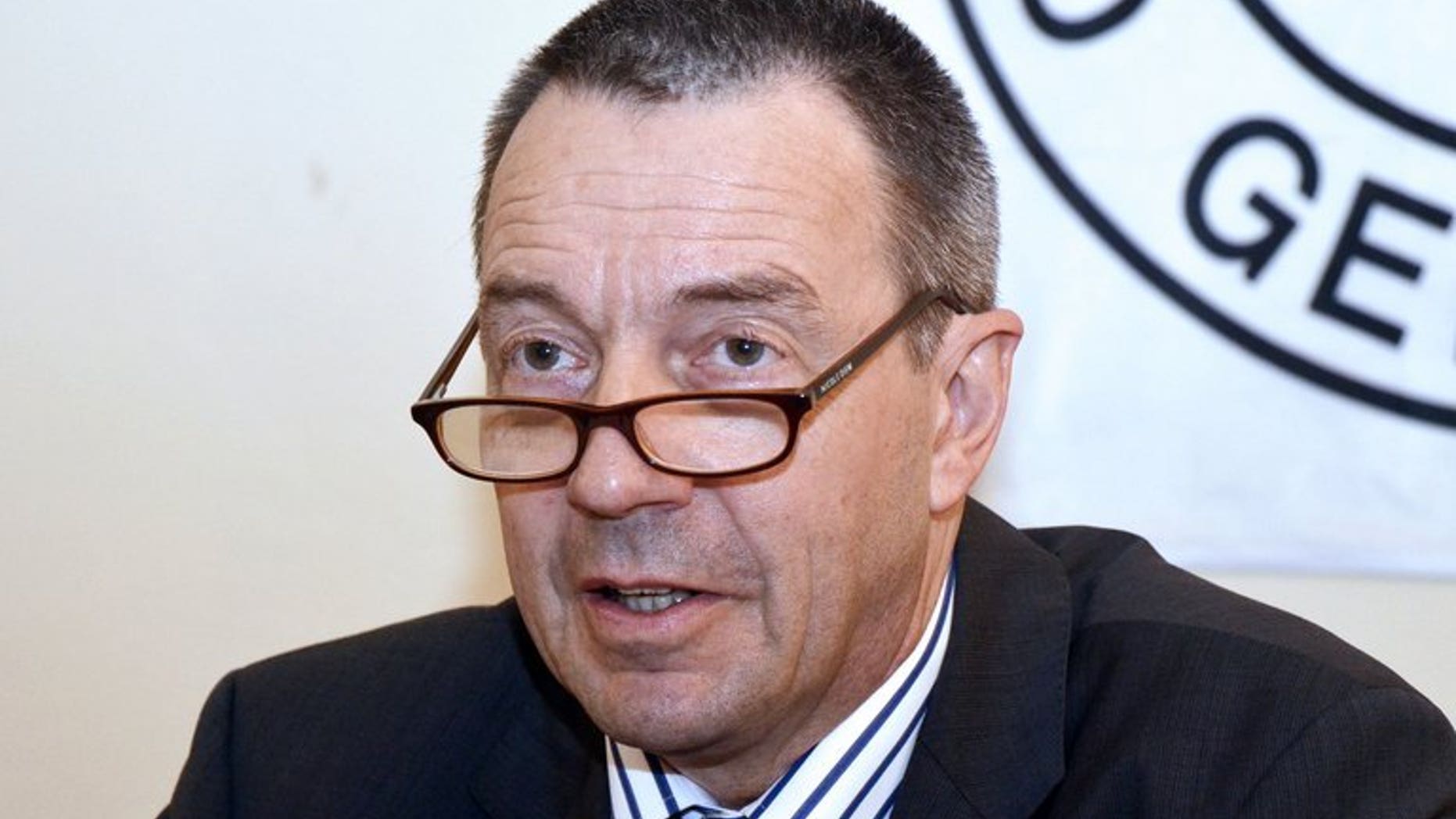 International Committee of the Red Cross (ICRC) president Peter Maurer speaks on April 23, 2013 in Kinshasa. The Red Cross said Tuesday its president had begun a rare official visit to both North and South Korea, pledging to strengthen the organisation's humanitarian assistance and cooperation with the countries.