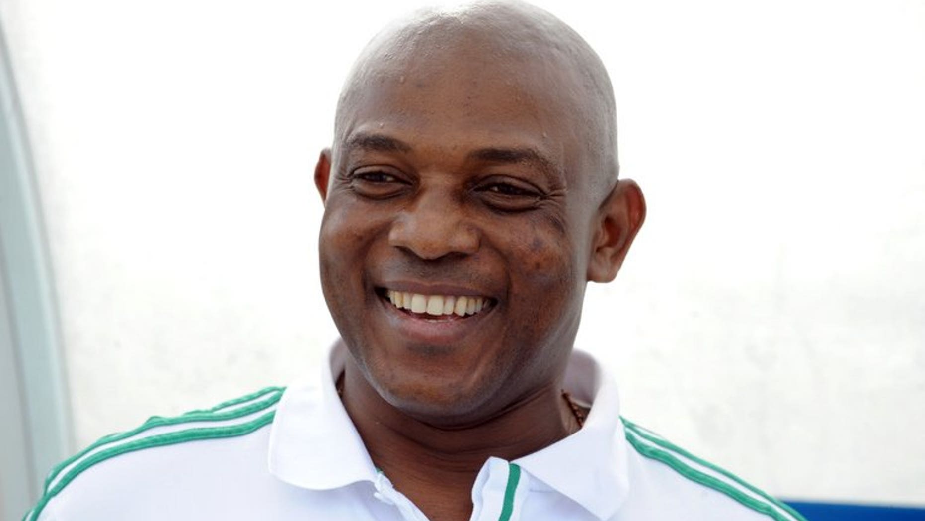 Nigerian Coach Stephen Keshi is pictured on July 6, 2013 in Kaduna. Keshi has called up a total of 42 players made up of 24 from the local league and 18 from overseas for a World Cup qualifier against Malawi next month.