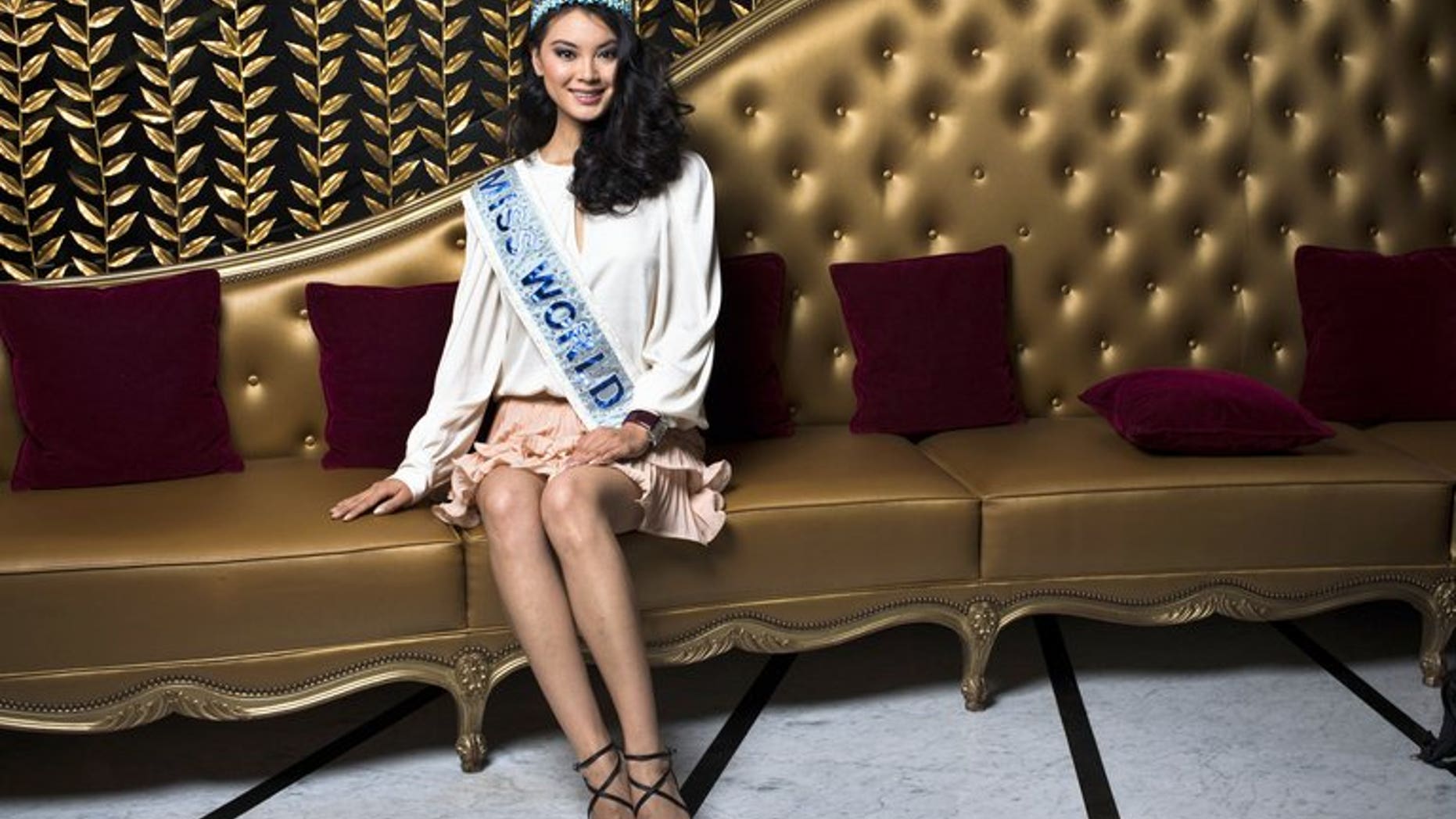 Chinese Miss World 2012 Wenxia Yu poses on September 26, 2012 in Paris. Indonesia's top Islamic authority lashed out Friday at the country's decision to host the Miss World beauty pageant next month, saying that women exposing their bodies went against Muslim teaching.