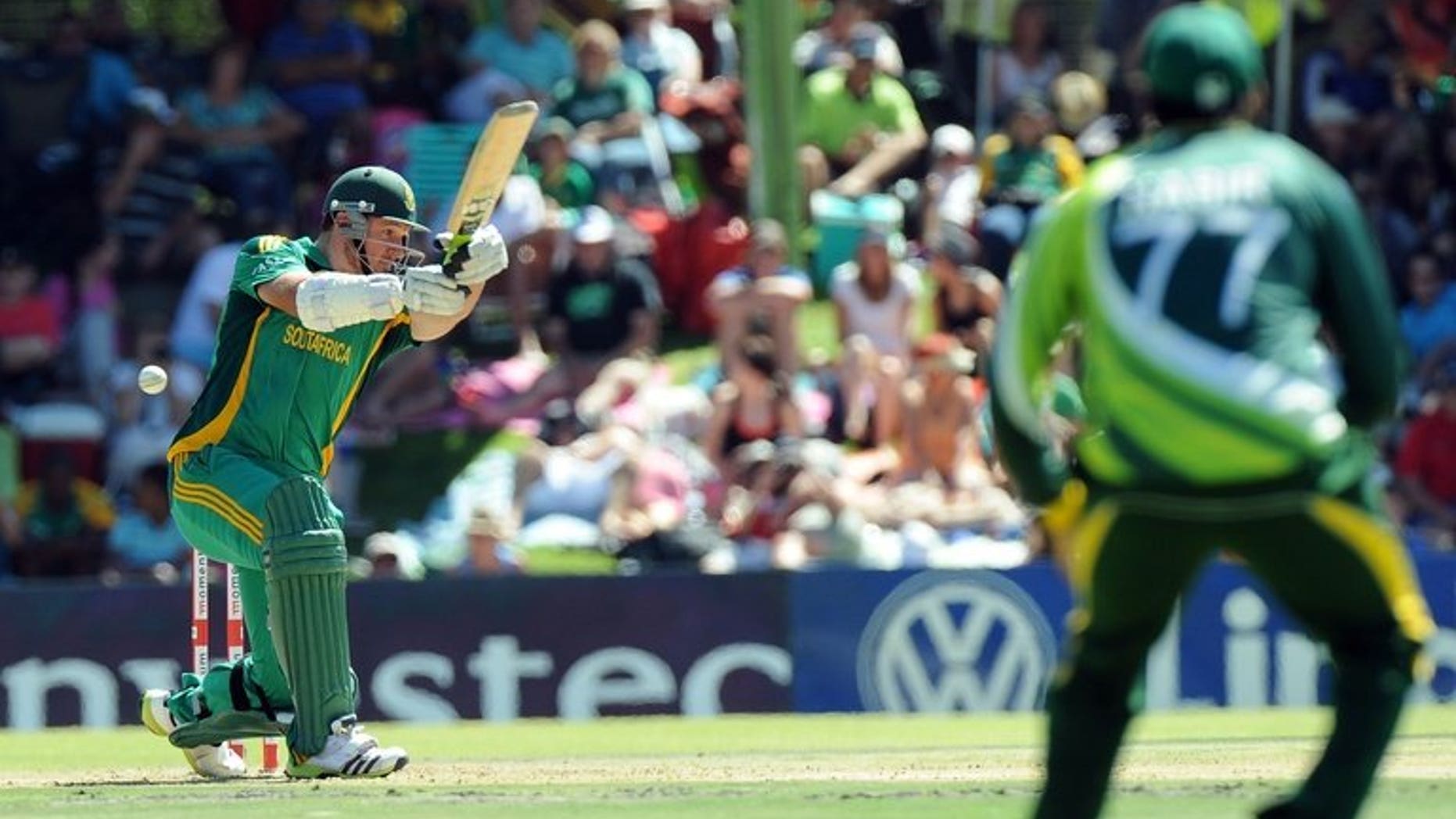 Graeme Smith plays a shot in a one day game against Pakistan in Bloemfontein on March 10. The South Africa captain was named Tuesday for a two-Test October series against Pakistan in the United Arab Emirates after recovering from foot surgery.