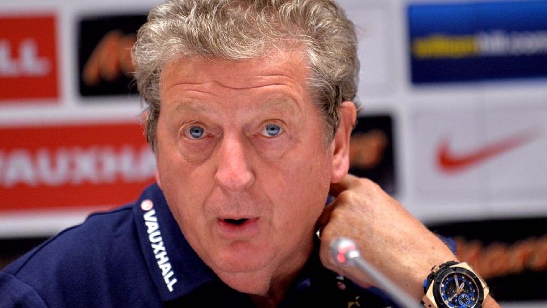 England manager Roy Hodgson, pictured September 9, 2013 in Kiev, has buried the hatchet with Gary Lineker following the former Tottenham star's criticism of Tuesday's 0-0 draw against Ukraine, he revaled.