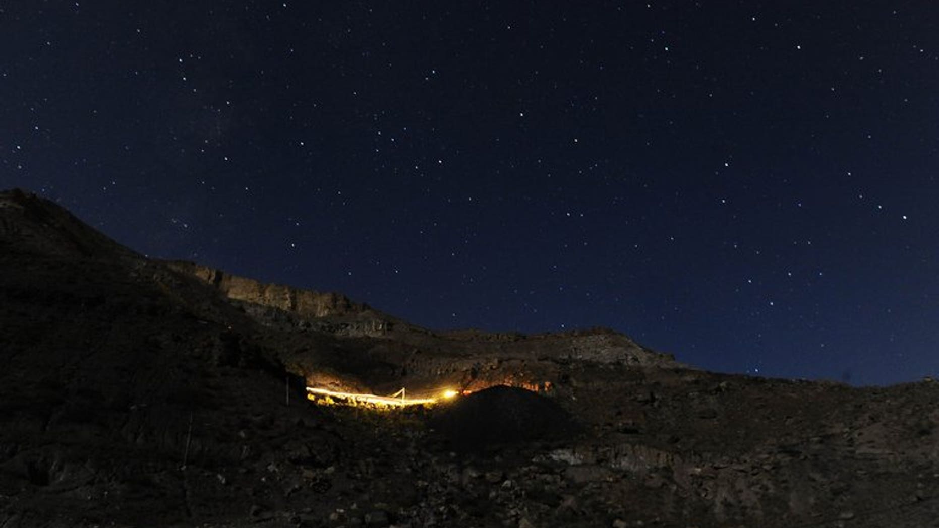 A coal mine is pictured in Samangan province, north of Kabul on August 7, 2012