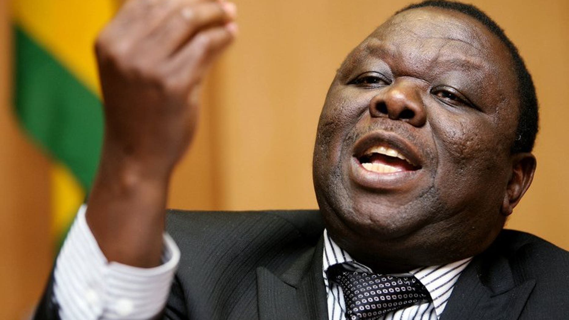 Zimbabwean Prime Minister Morgan Tsvangirai speaking during a press conference in Harare on June 30, 2009. Tsvangirai batted away calls for him to resign and announced a shadow cabinet, vowing to keep veteran President Robert Mugabe's regime in check.