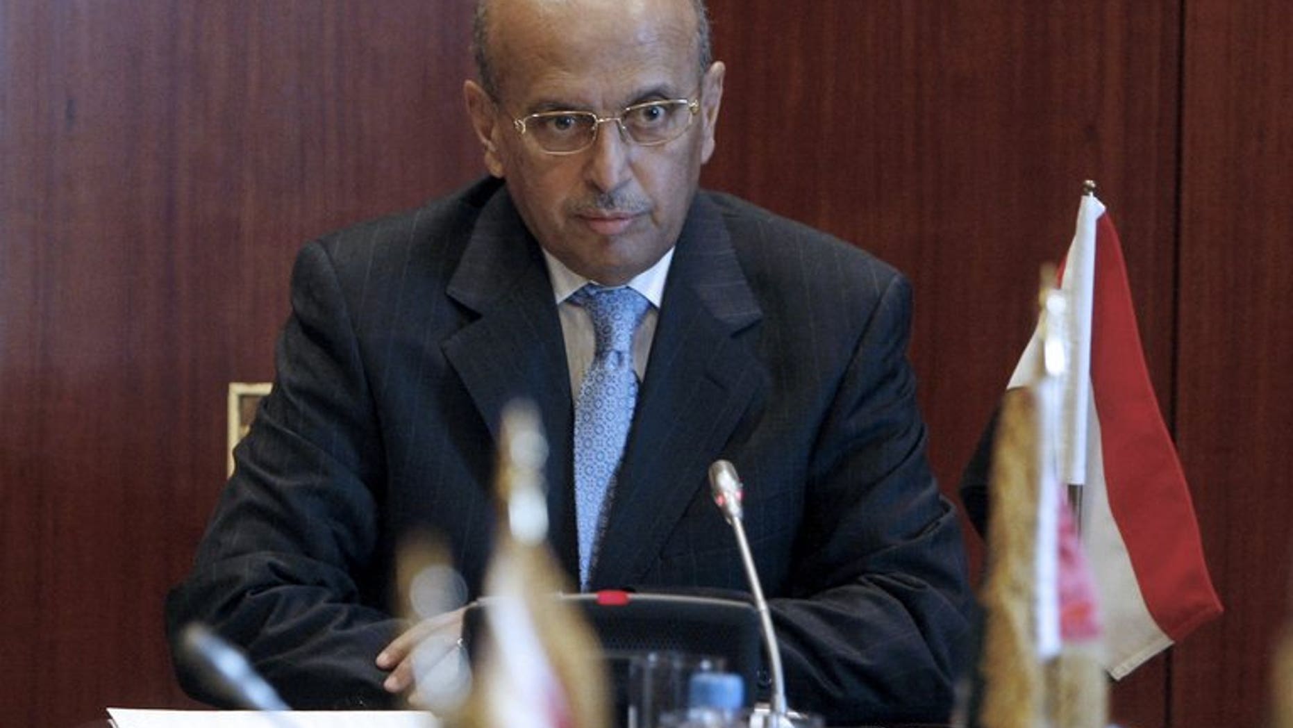 Yemeni Foreign Minister Abu Bakr al-Kurbi attends a meeting in Riyadh, on December 18, 2011. Kurbi is a member of ousted president Ali Abdullah Saleh's General People's Congress. Reconciliation talks in Yemen have stumbled over the future form of the state, with the GPC rejecting a north-south federation, delegates and officials have told AFP.