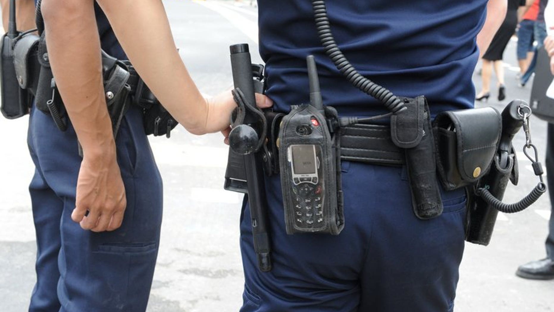 A policemen stands guard in Singapore on July 18, 2012.