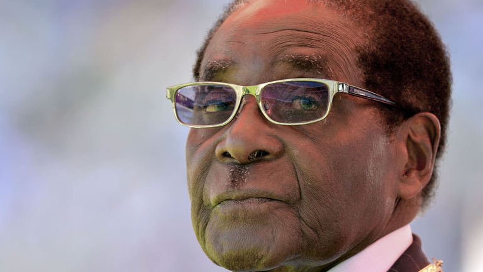 Zimbabwean President Robert Mugabe during his inauguration ceremony in Harare on August 22, 2013.
